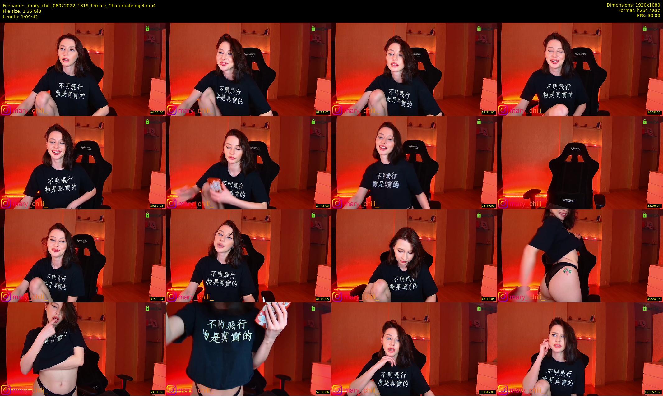 _mary_chili — 70 minute Chaturbate female cam show recording, 1080p, Feb 8, 2022