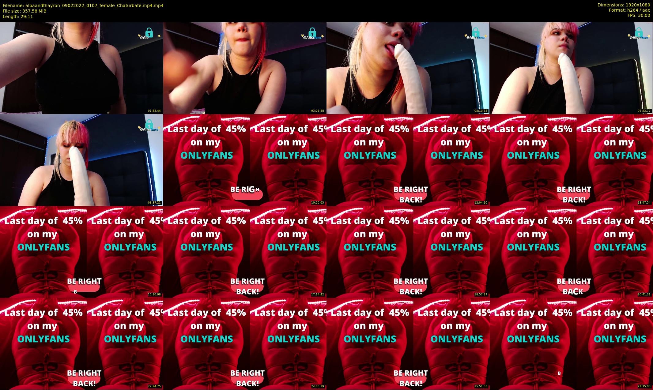 albaandthayron — 30 minute Chaturbate couple cam show recording, 1080p, Feb 9, 2022