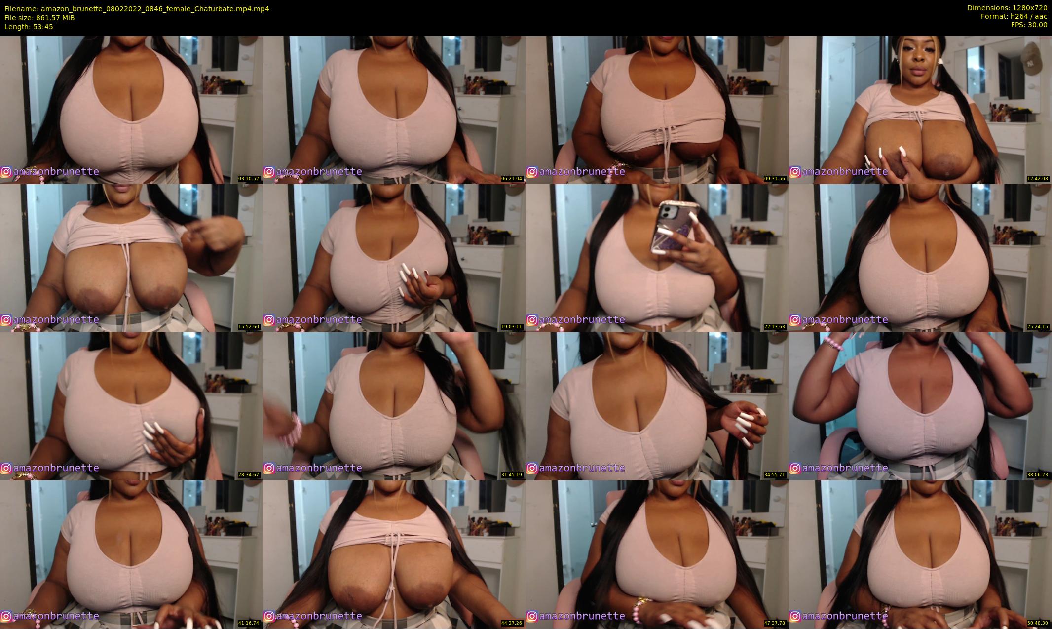 amazon_brunette — 54 minute Chaturbate female cam show recording, 720p, Feb 8, 2022