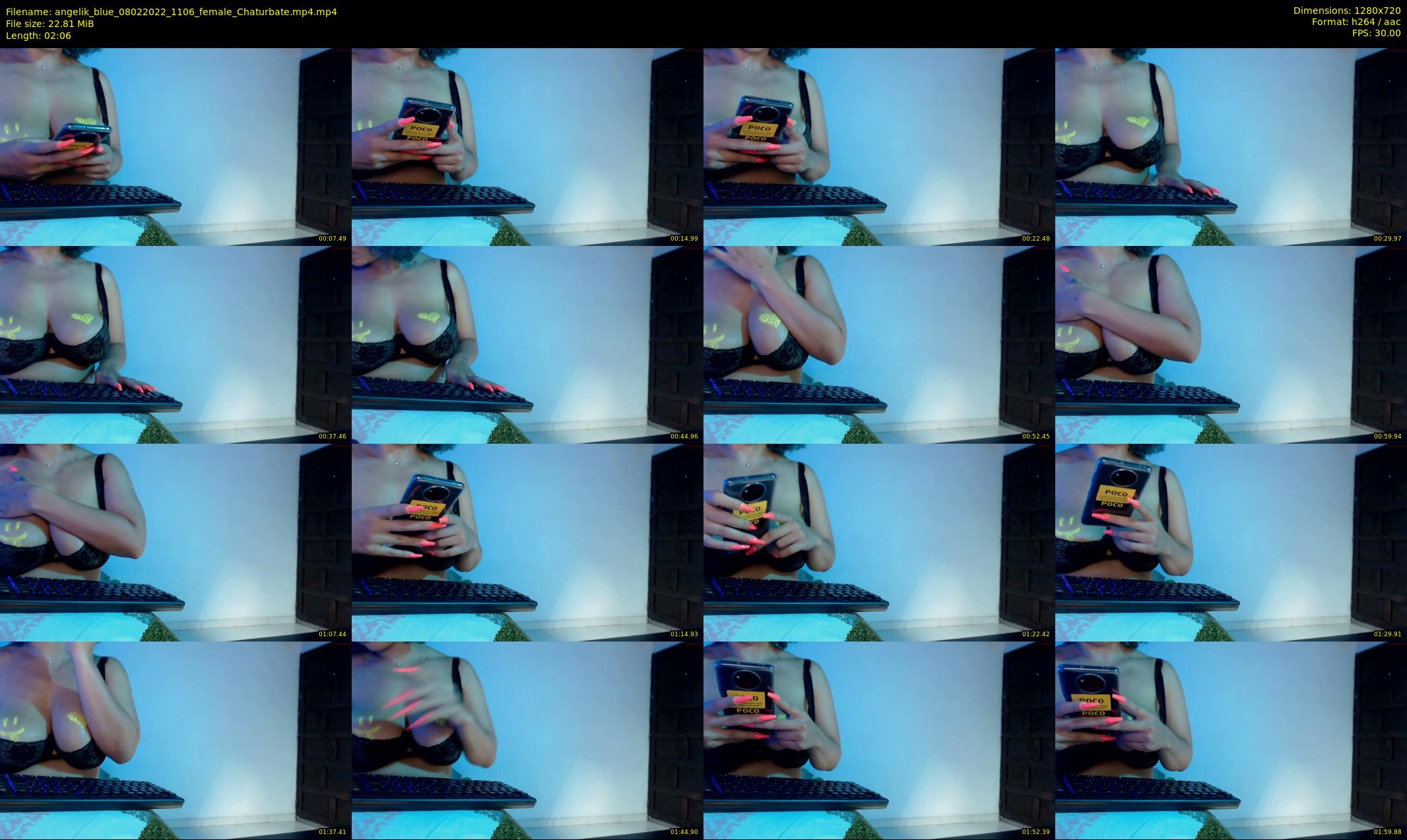 angelik_blue — 3 minute Chaturbate female cam show recording, 720p, Feb 8, 2022