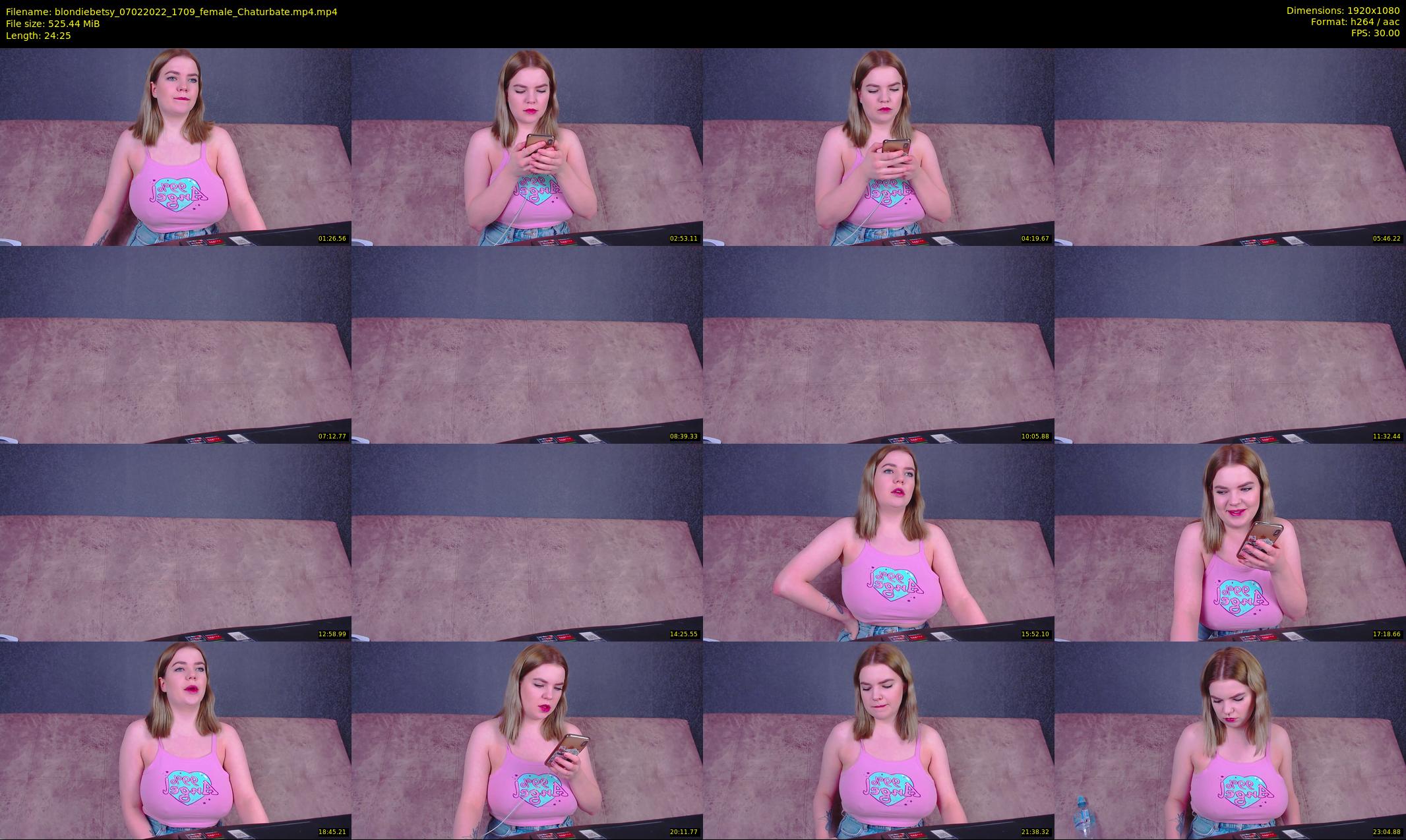 blondiebetsy — 25 minute Chaturbate female cam show recording, 1080p, Feb 7, 2022