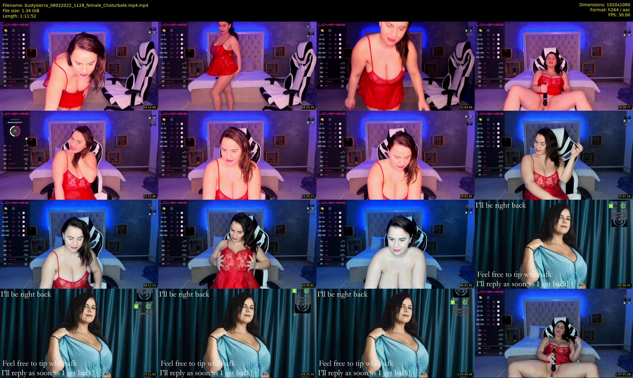 bustysierra — 72 minute Chaturbate female cam show recording, 1080p, Feb 8, 2022