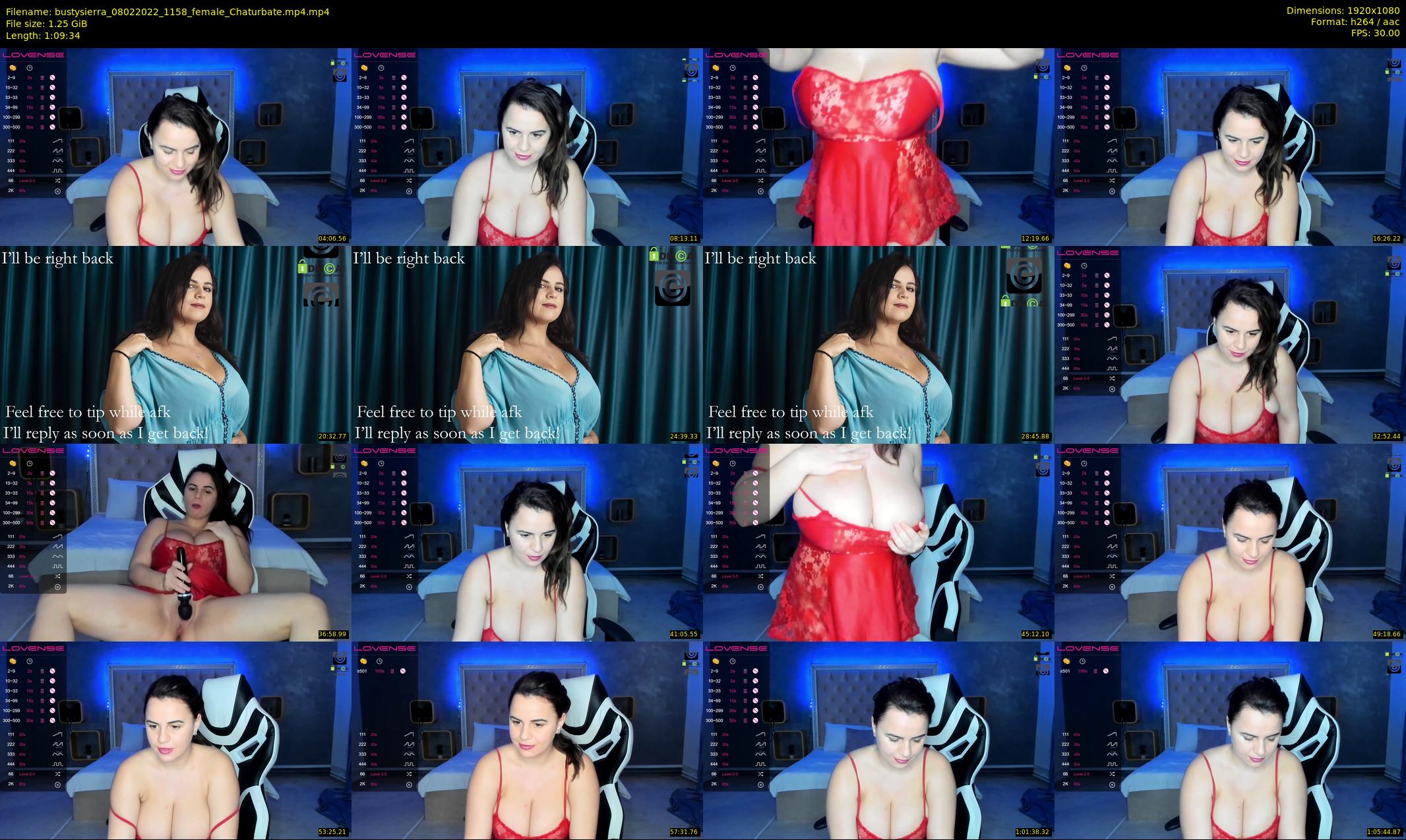 bustysierra — 70 minute Chaturbate female cam show recording, 1080p, Feb 8, 2022