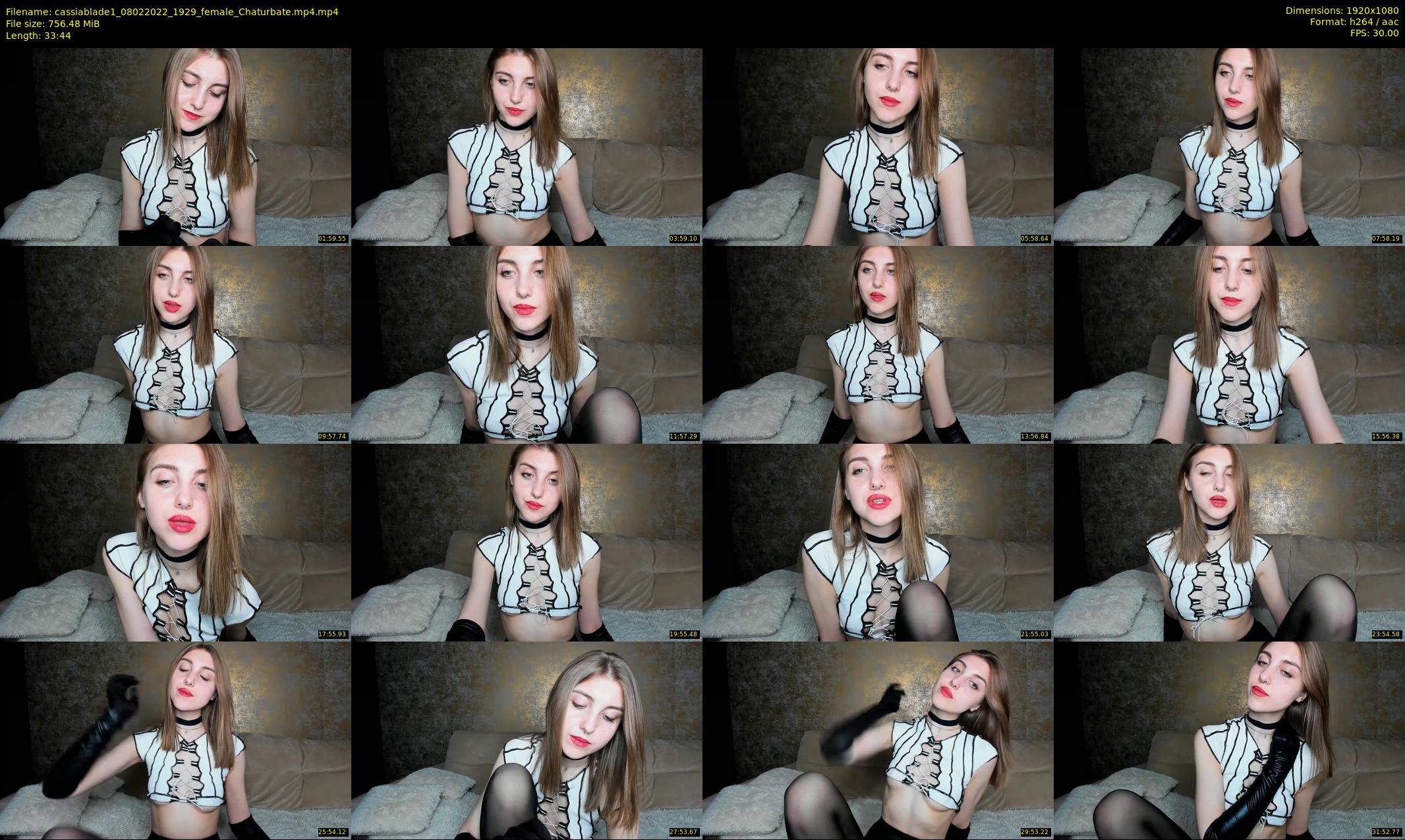cassiablade1 — 34 minute Chaturbate female cam show recording, 1080p, Feb 8, 2022