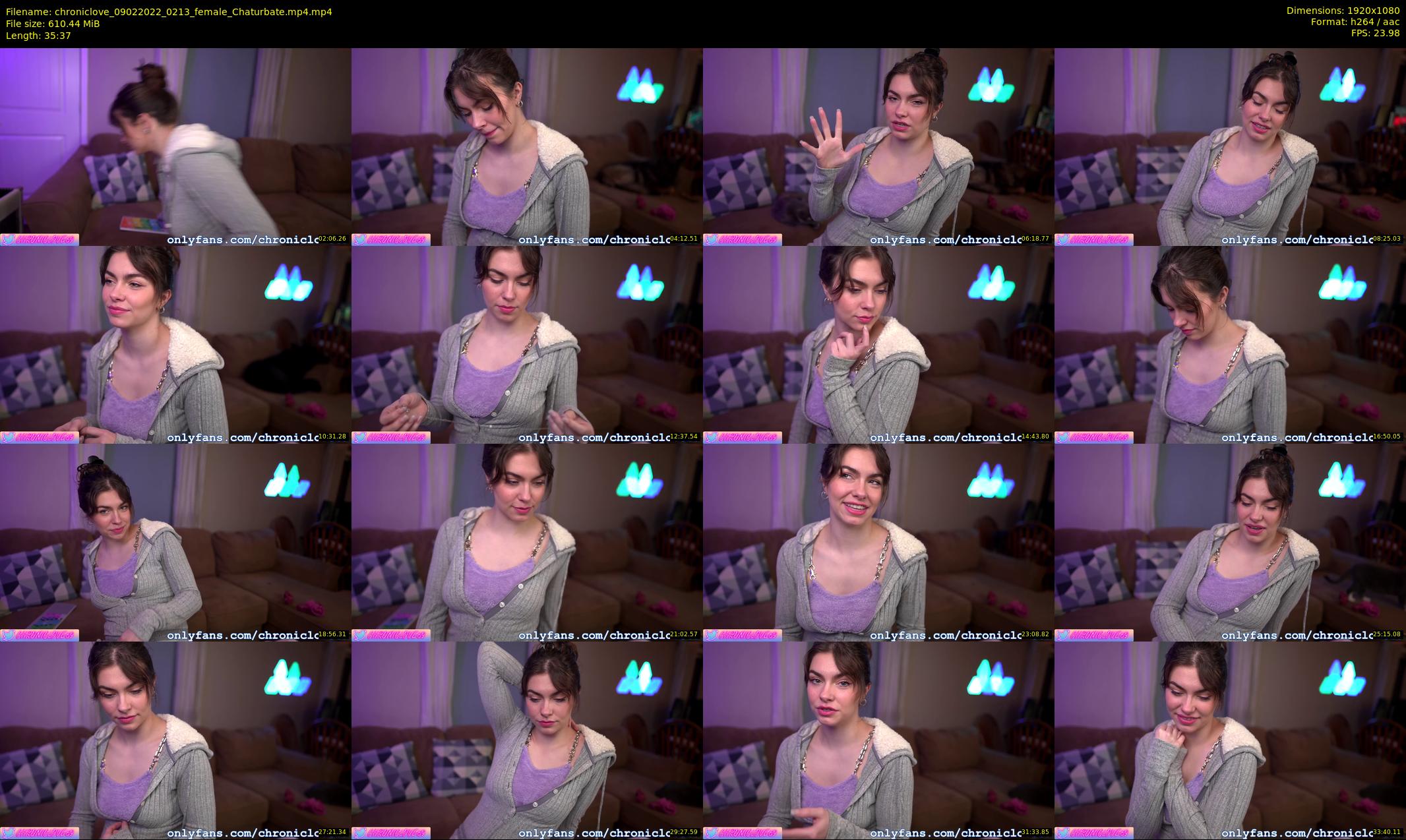 chroniclove — 36 minute Chaturbate female cam show recording, 1080p, Feb 9, 2022