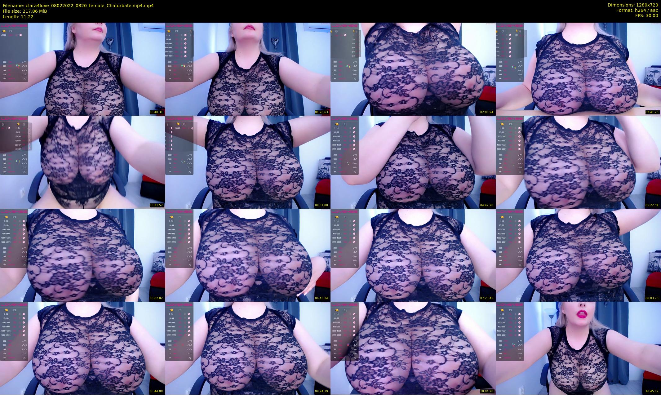 clara4love — 12 minute Chaturbate female cam show recording, 720p, Feb 8, 2022