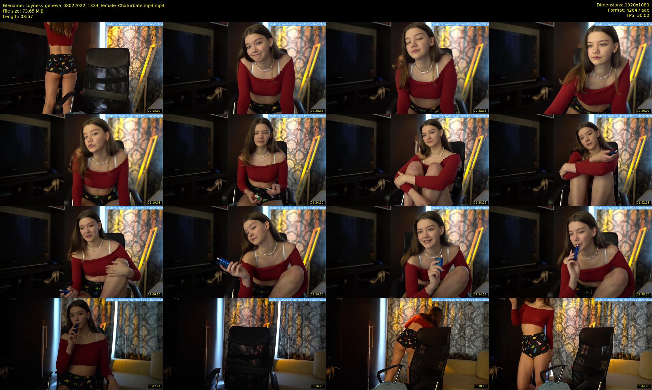 coyness_geneva — 4 minute Chaturbate female cam show recording, 1080p, Feb 8, 2022