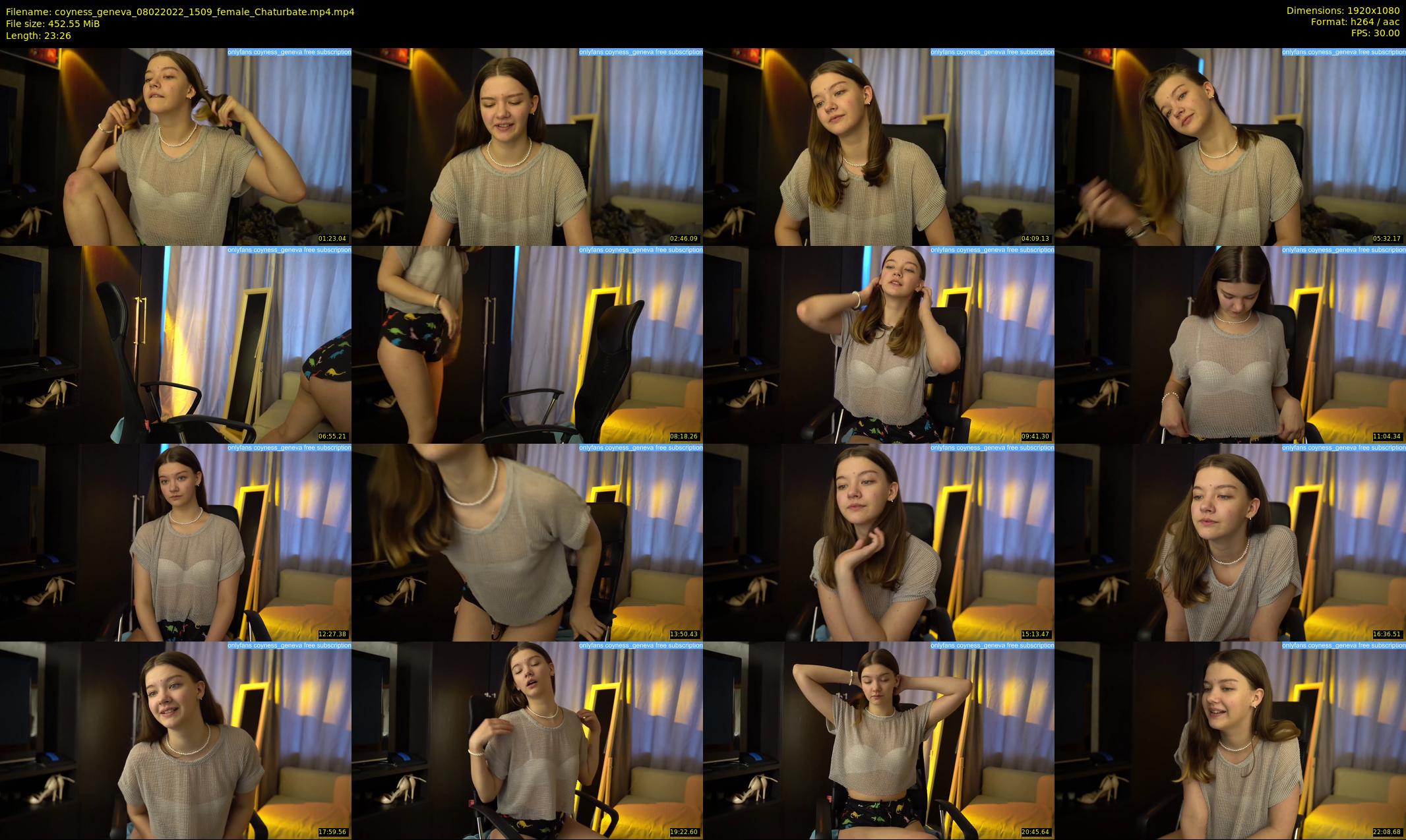 coyness_geneva — 24 minute Chaturbate female cam show recording, 1080p, Feb 8, 2022