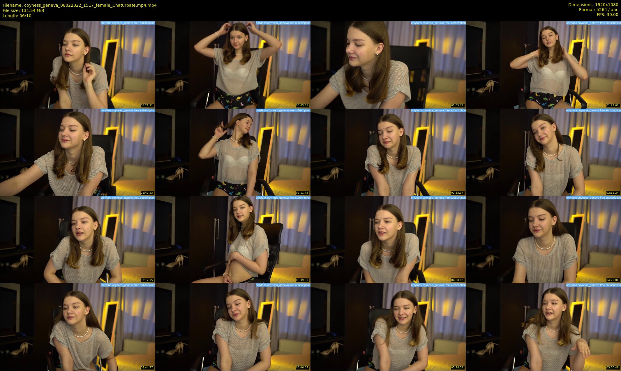 coyness_geneva — 7 minute Chaturbate female cam show recording, 1080p, Feb 8, 2022