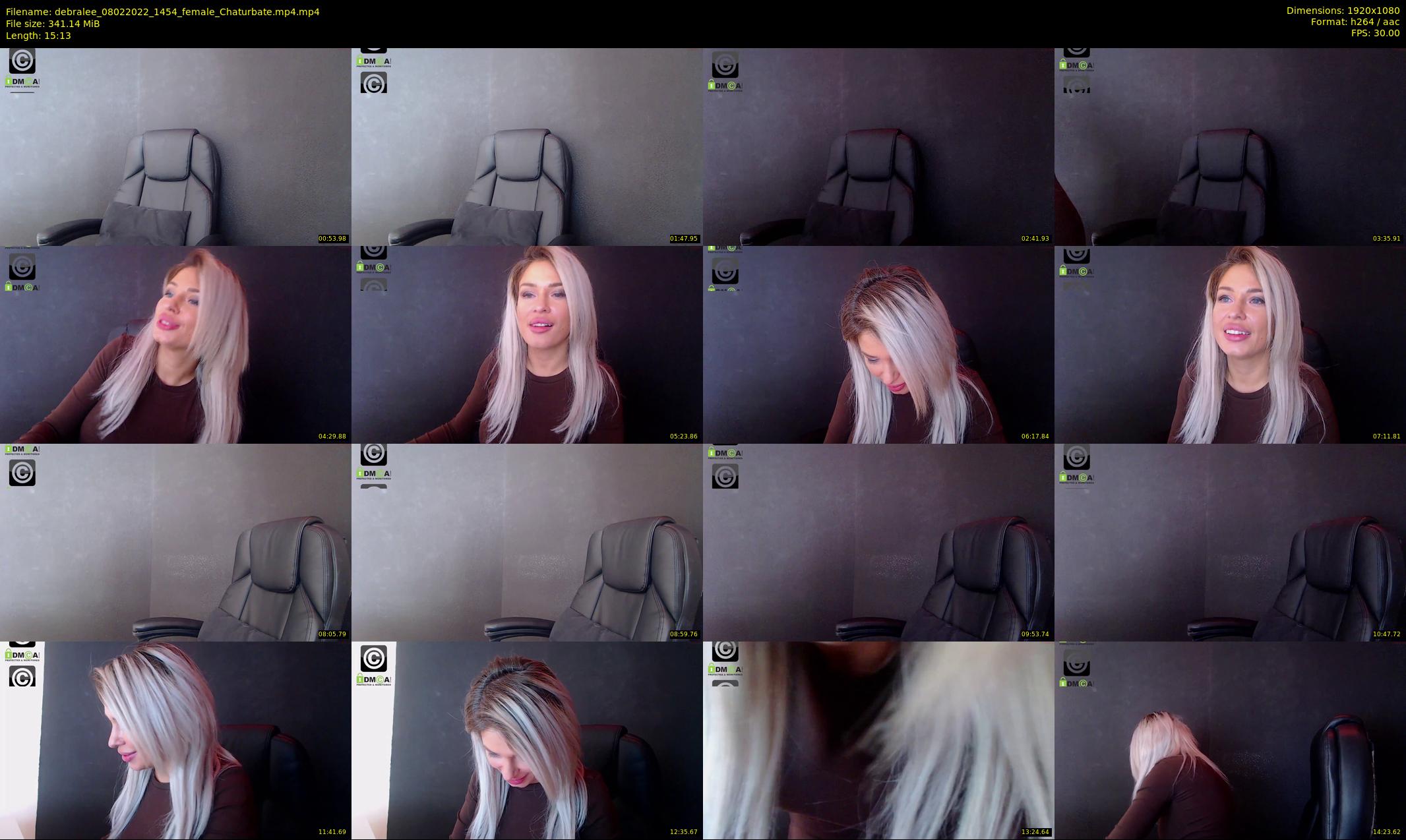 debralee — 16 minute Chaturbate female cam show recording, 1080p, Feb 8, 2022