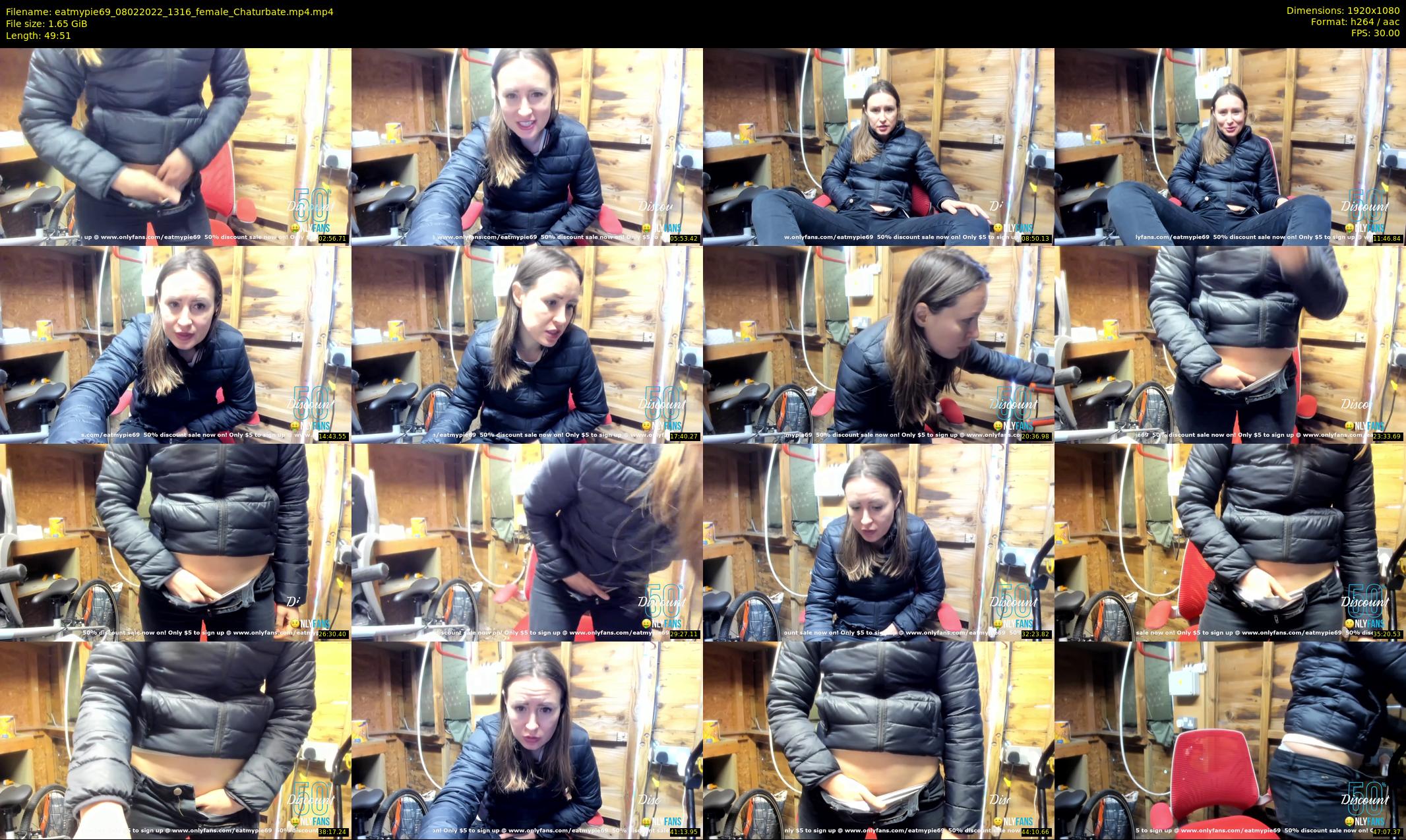 eatmypie69 — 50 minute Chaturbate female cam show recording, 1080p, Feb 8, 2022