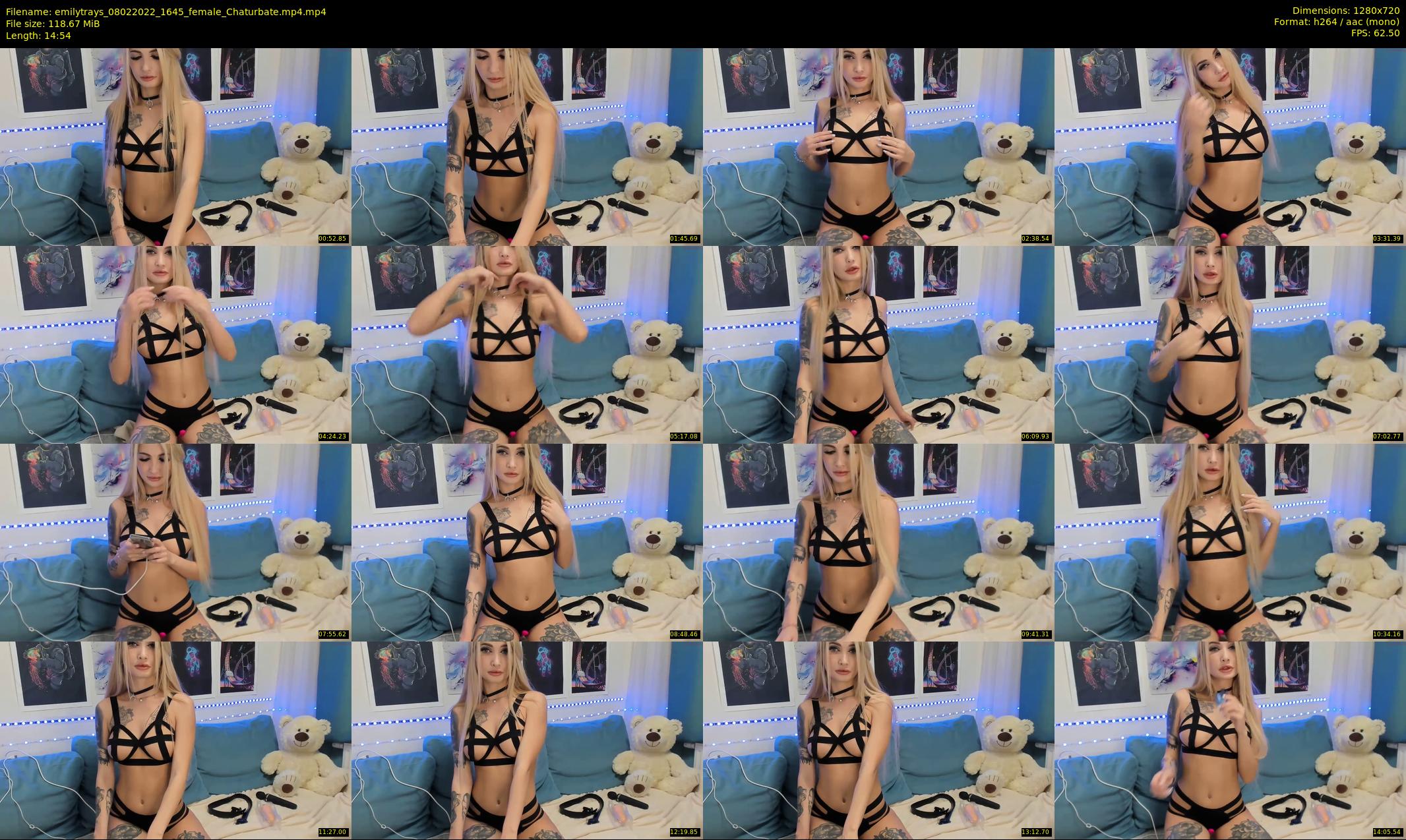 emilytrays — 15 minute Chaturbate female cam show recording, 720p, Feb 8, 2022