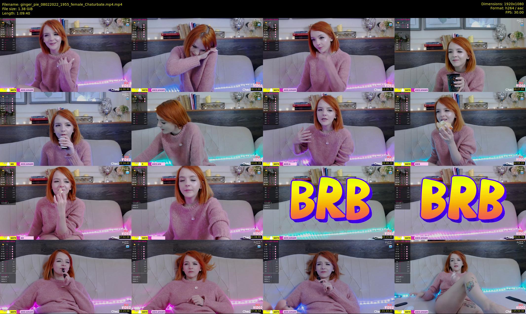 ginger_pie — 70 minute Chaturbate female cam show recording, 1080p, Feb 8, 2022