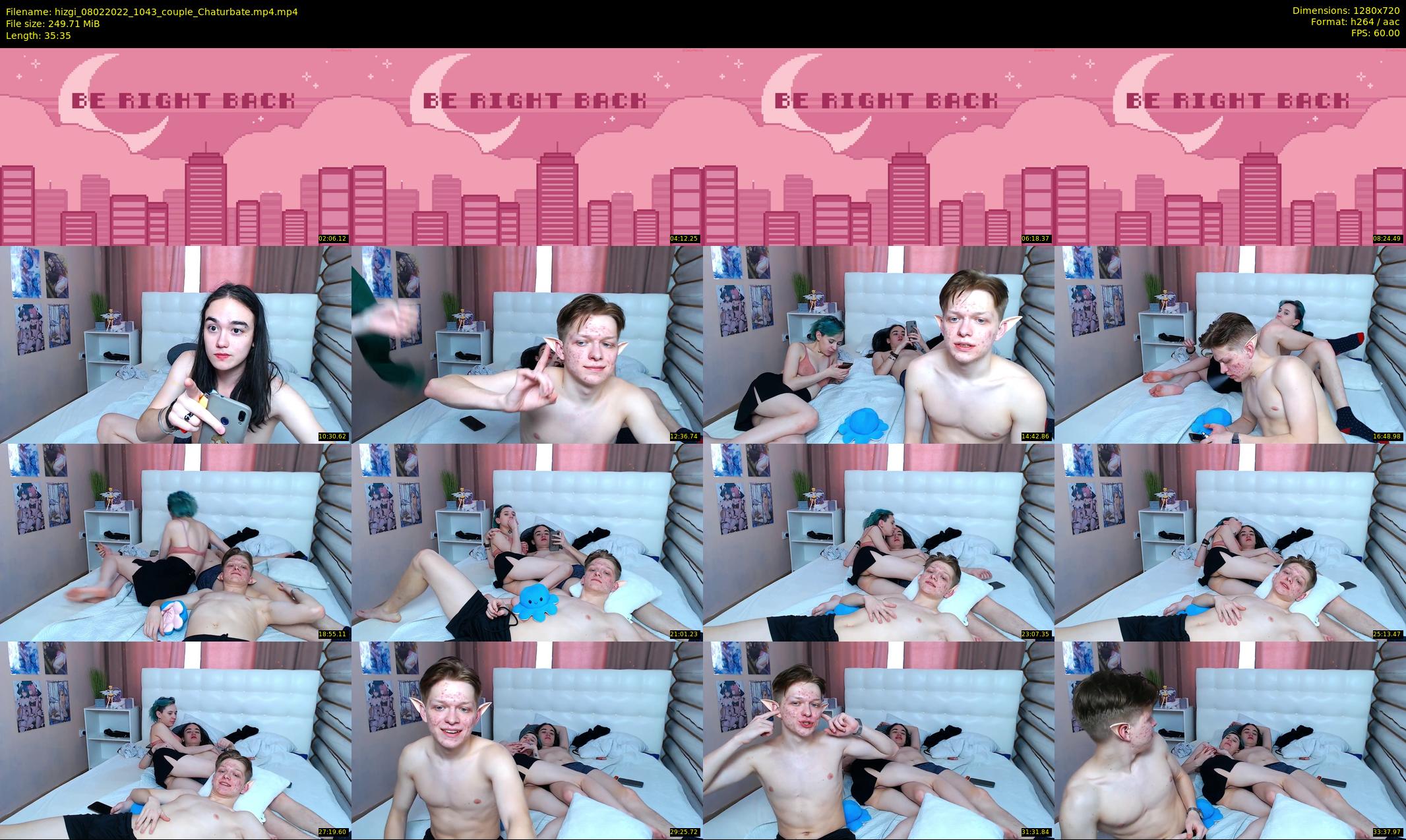 hizgi — 36 minute Chaturbate couple cam show recording, 720p, Feb 8, 2022