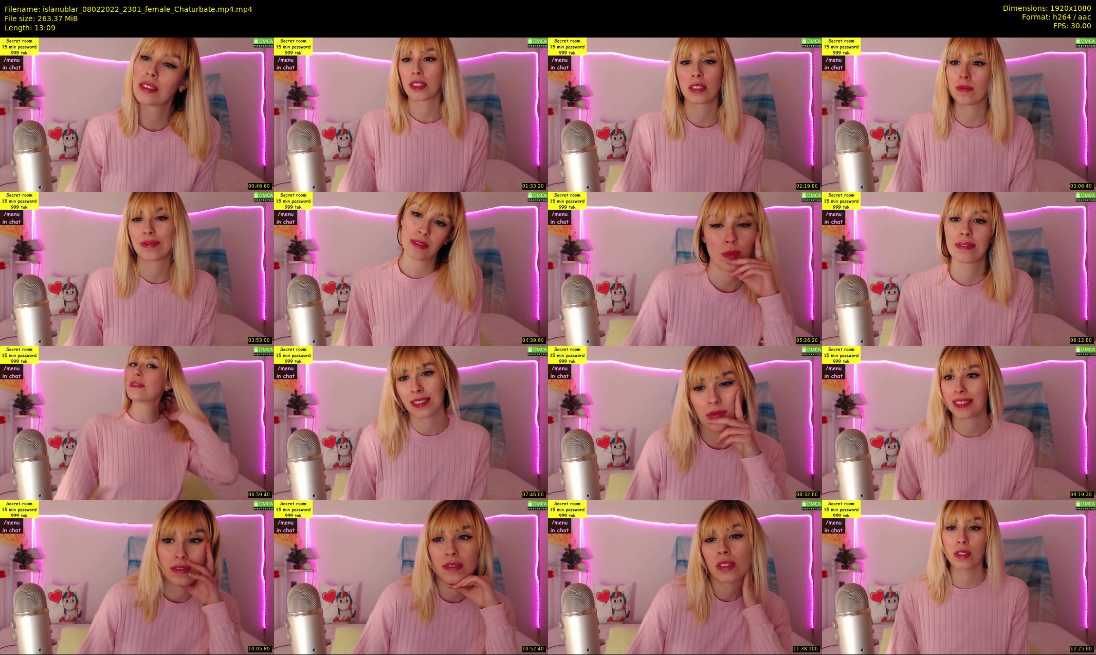 islanublar — 14 minute Chaturbate female cam show recording, 1080p, Feb 8, 2022