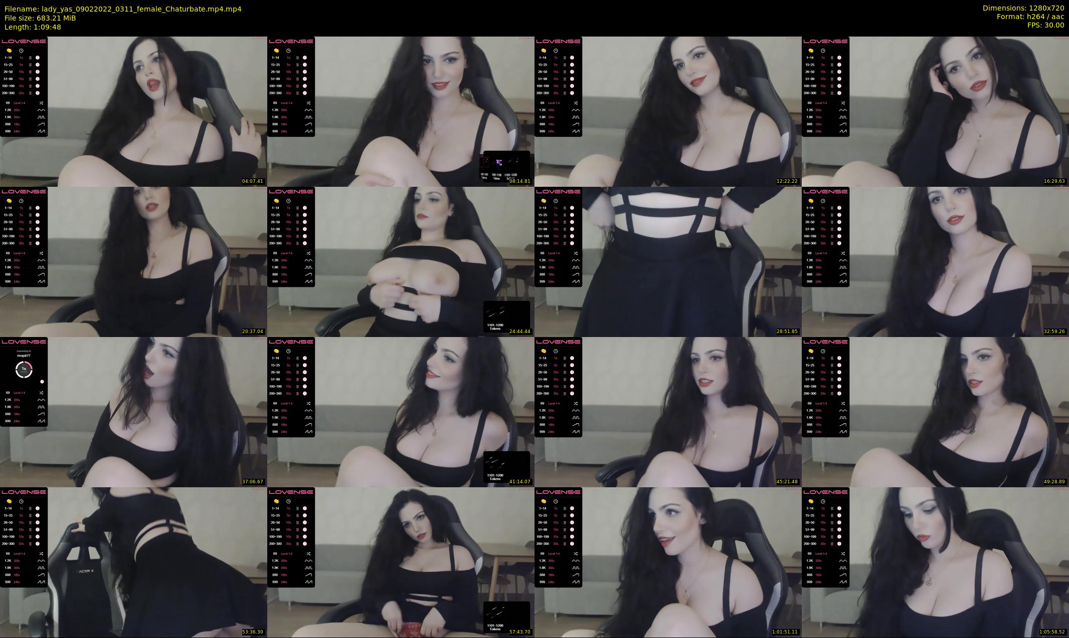 lady_yas — 70 minute Chaturbate female cam show recording, 720p, Feb 9, 2022