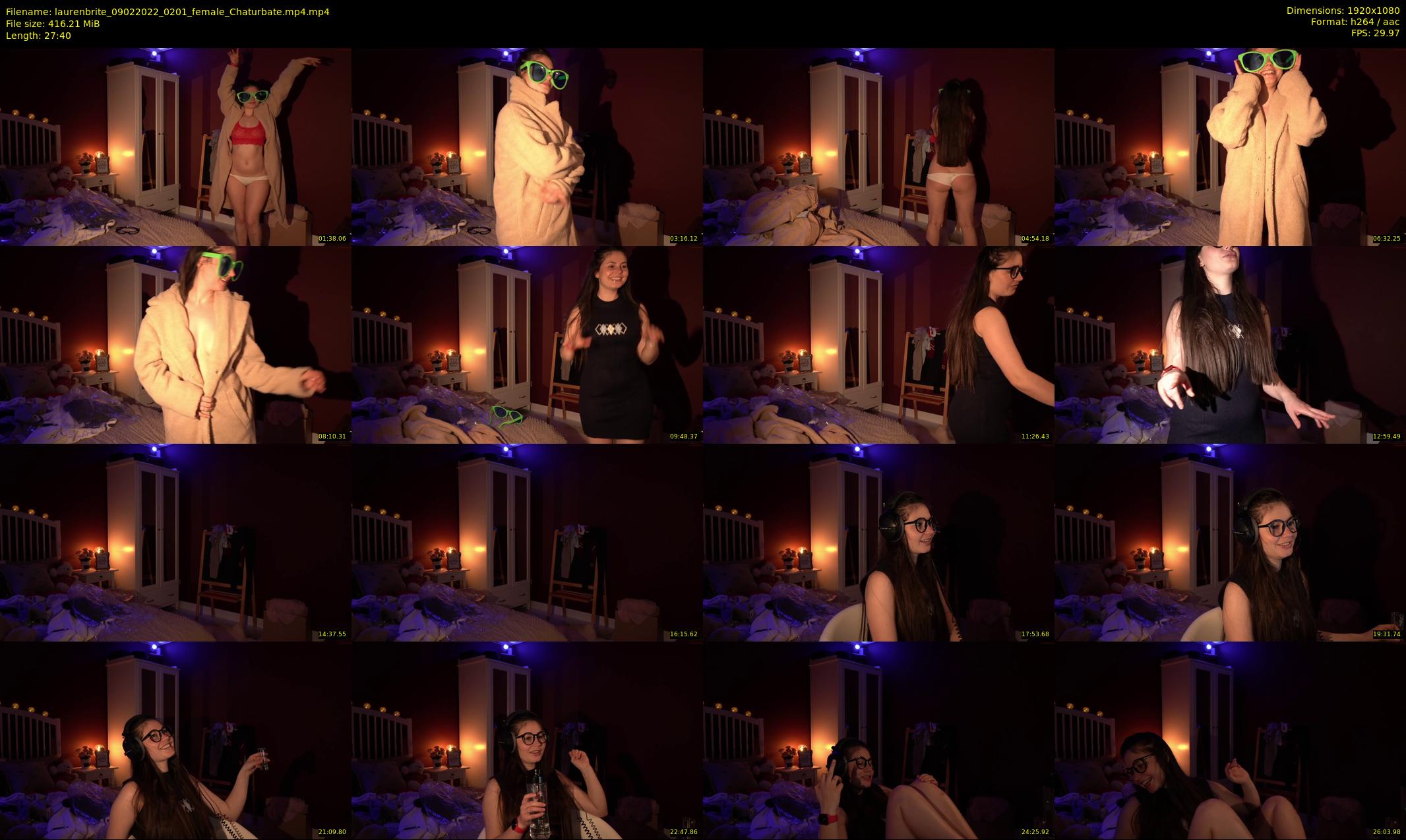 laurenbrite — 28 minute Chaturbate female cam show recording, 1080p, Feb 9, 2022