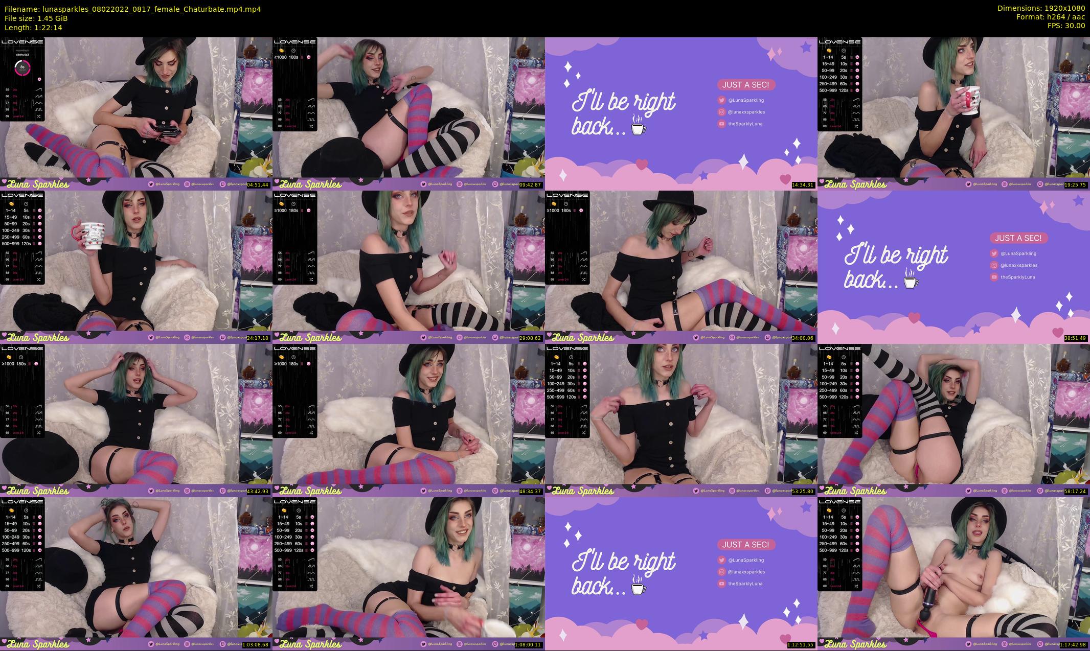 lunasparkles — 83 minute Chaturbate female cam show recording, 1080p, Feb 8, 2022