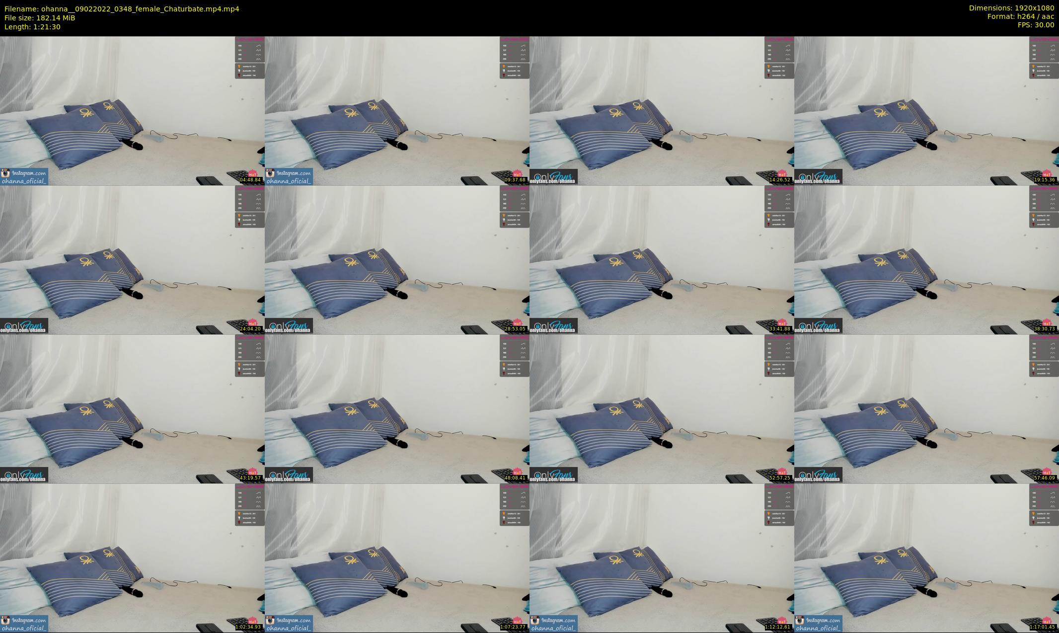 ohanna_ — 82 minute Chaturbate female cam show recording, 1080p, Feb 9, 2022