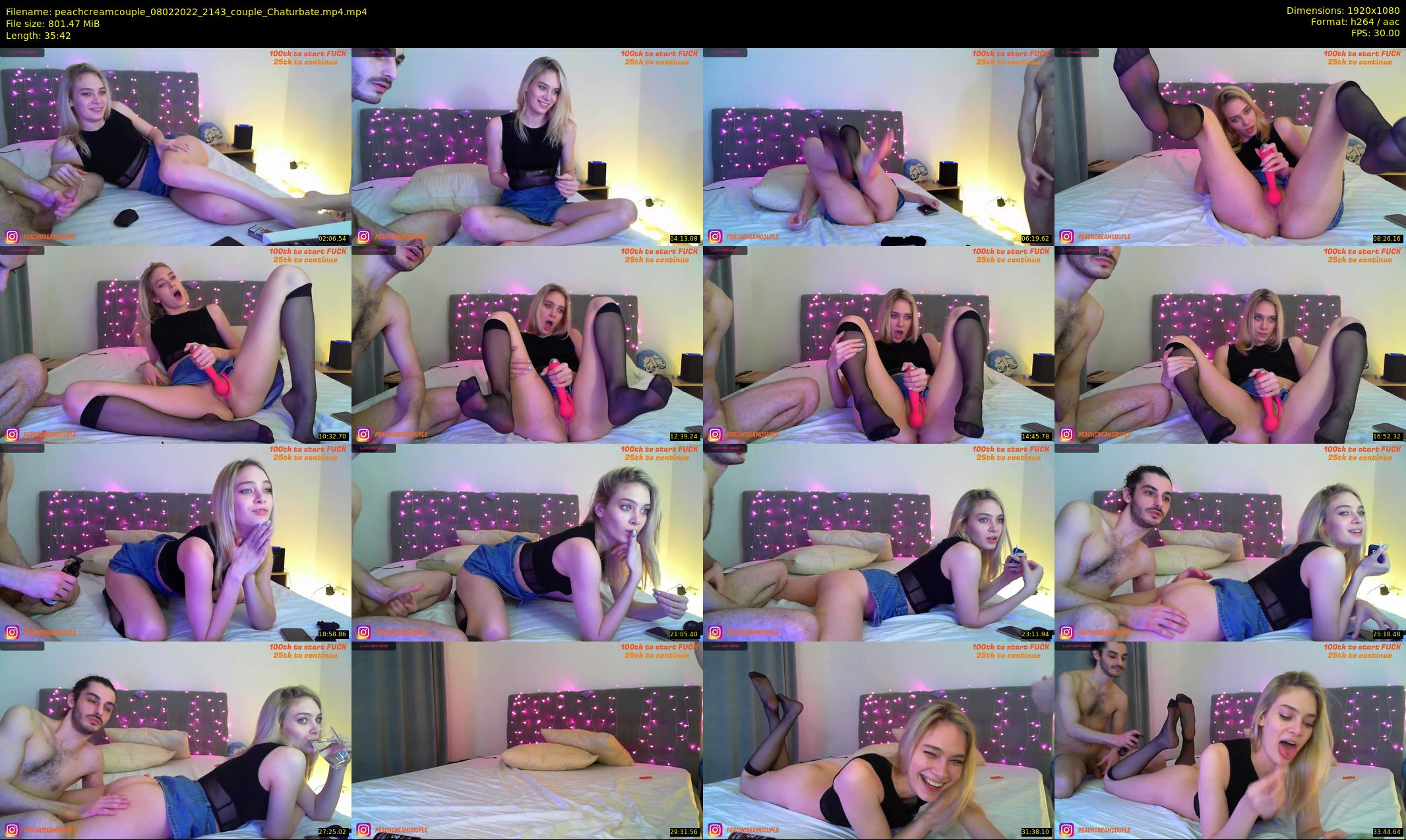 peachcreamcouple — 36 minute Chaturbate couple cam show recording, 1080p, Feb 8, 2022
