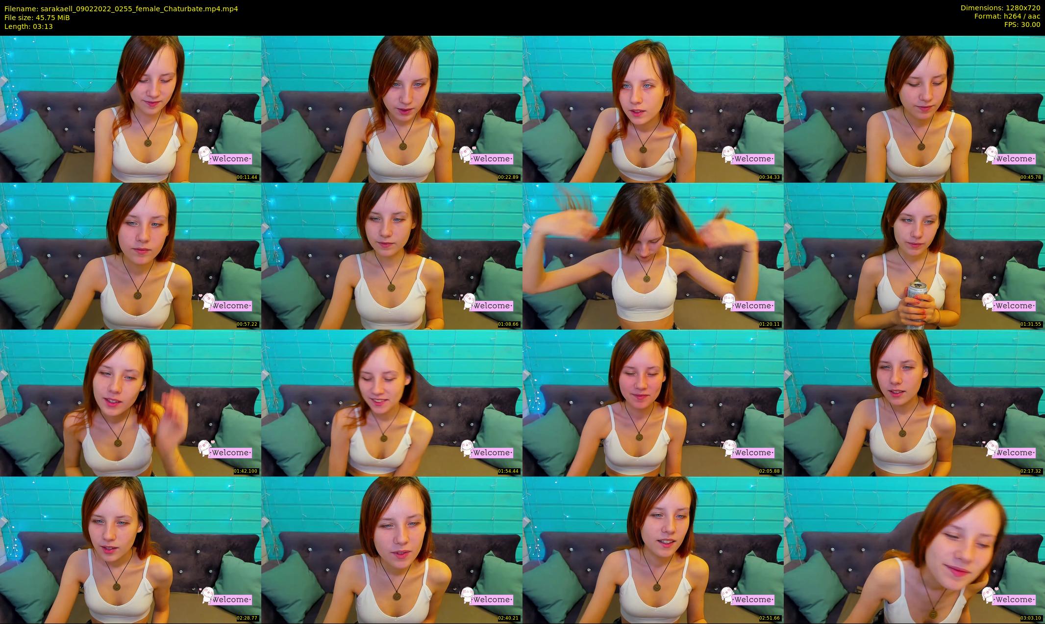 sarakaell — 4 minute Chaturbate female cam show recording, 720p, Feb 9, 2022