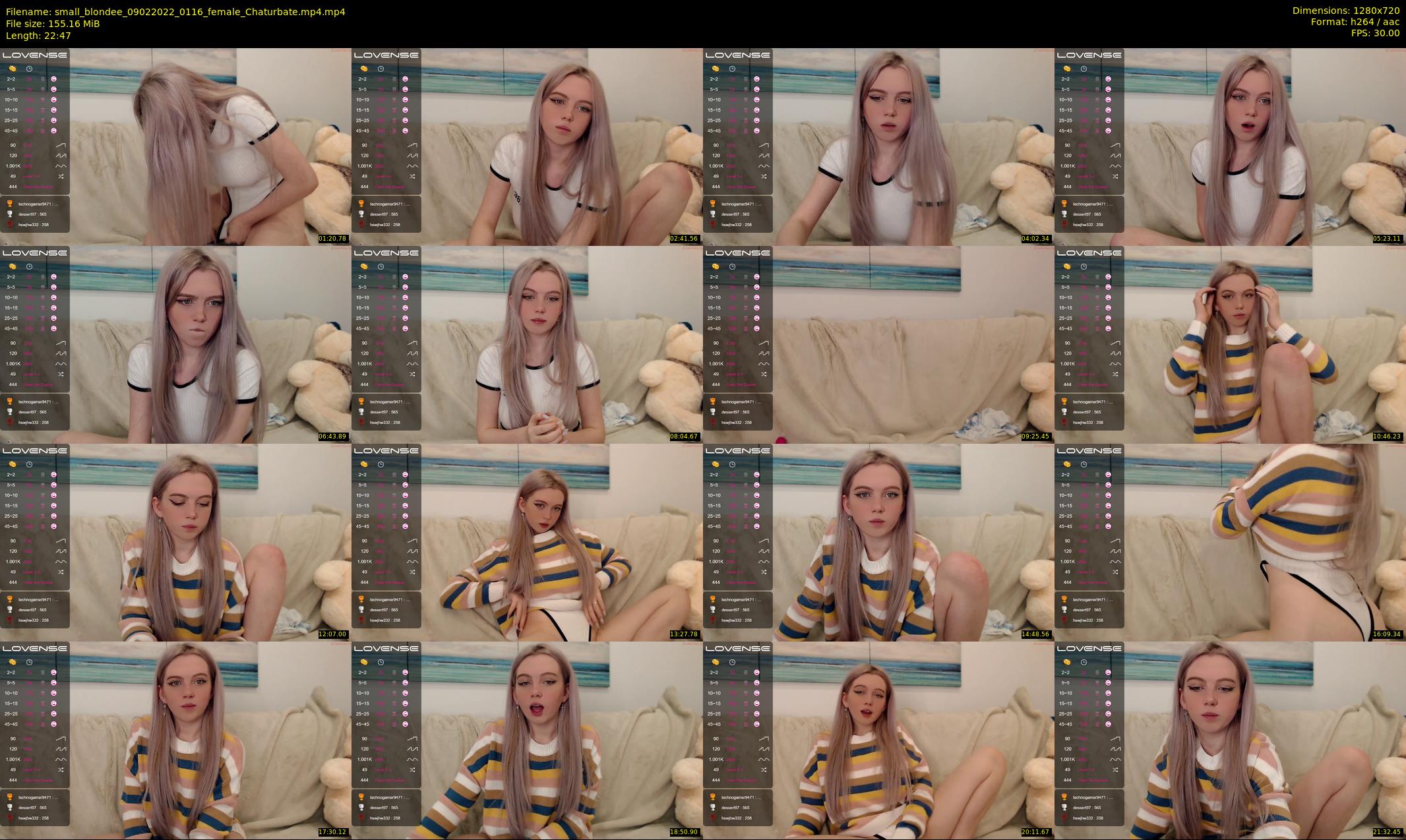 small_blondee — 23 minute Chaturbate female cam show recording, 720p, Feb 9, 2022