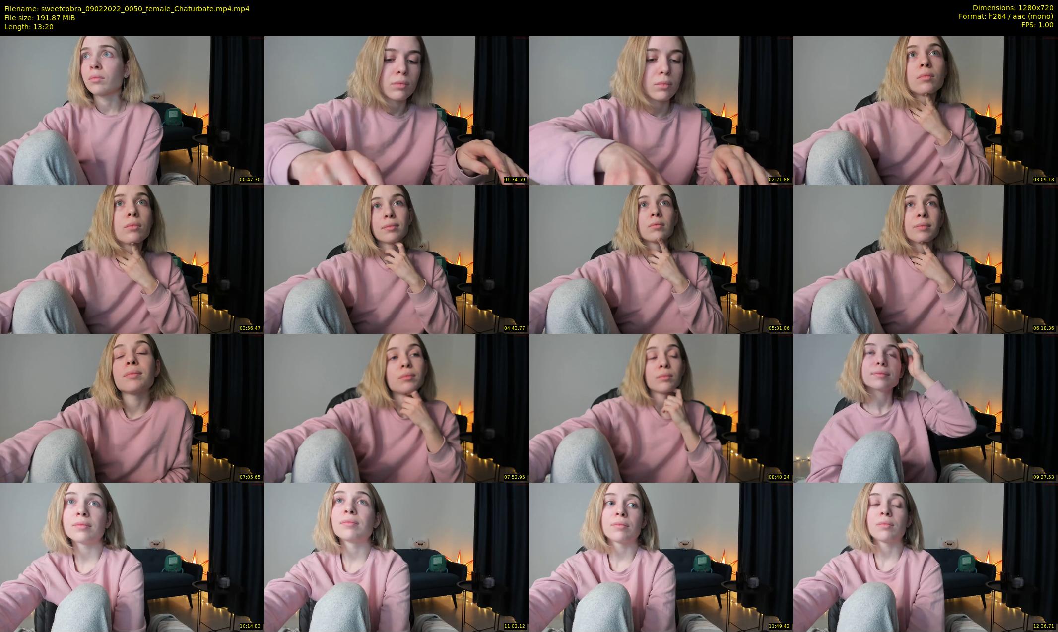 sweetcobra — 14 minute Chaturbate female cam show recording, 720p, Feb 9, 2022