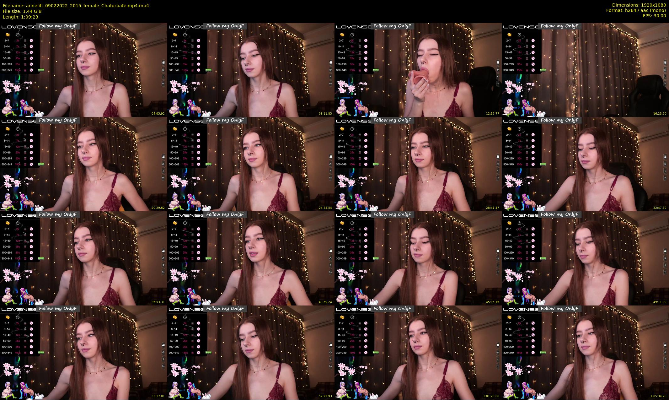 annelitt — 70 minute Chaturbate female cam show recording, 1080p, Feb 9, 2022