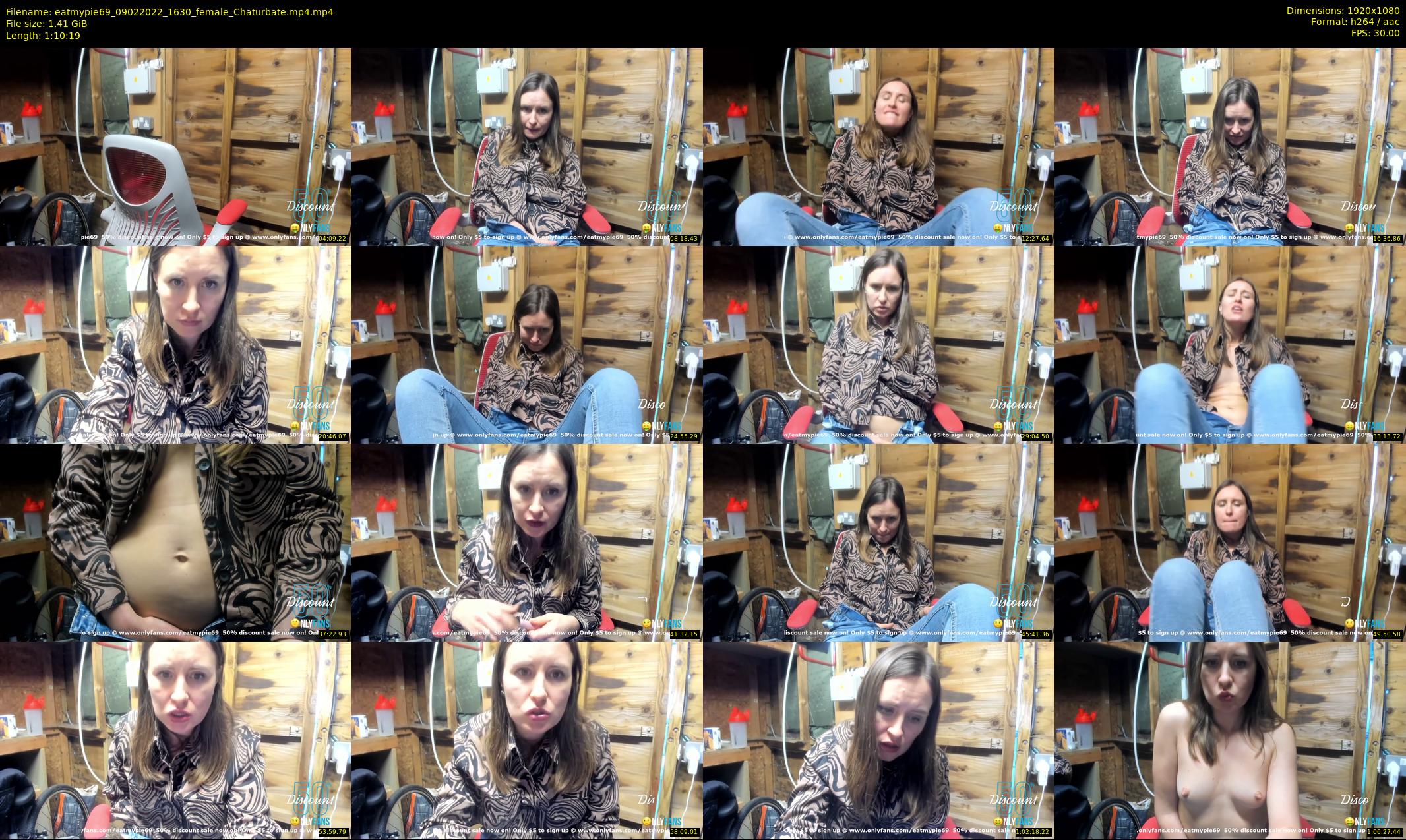 eatmypie69 — 71 minute Chaturbate female cam show recording, 1080p, Feb 9, 2022