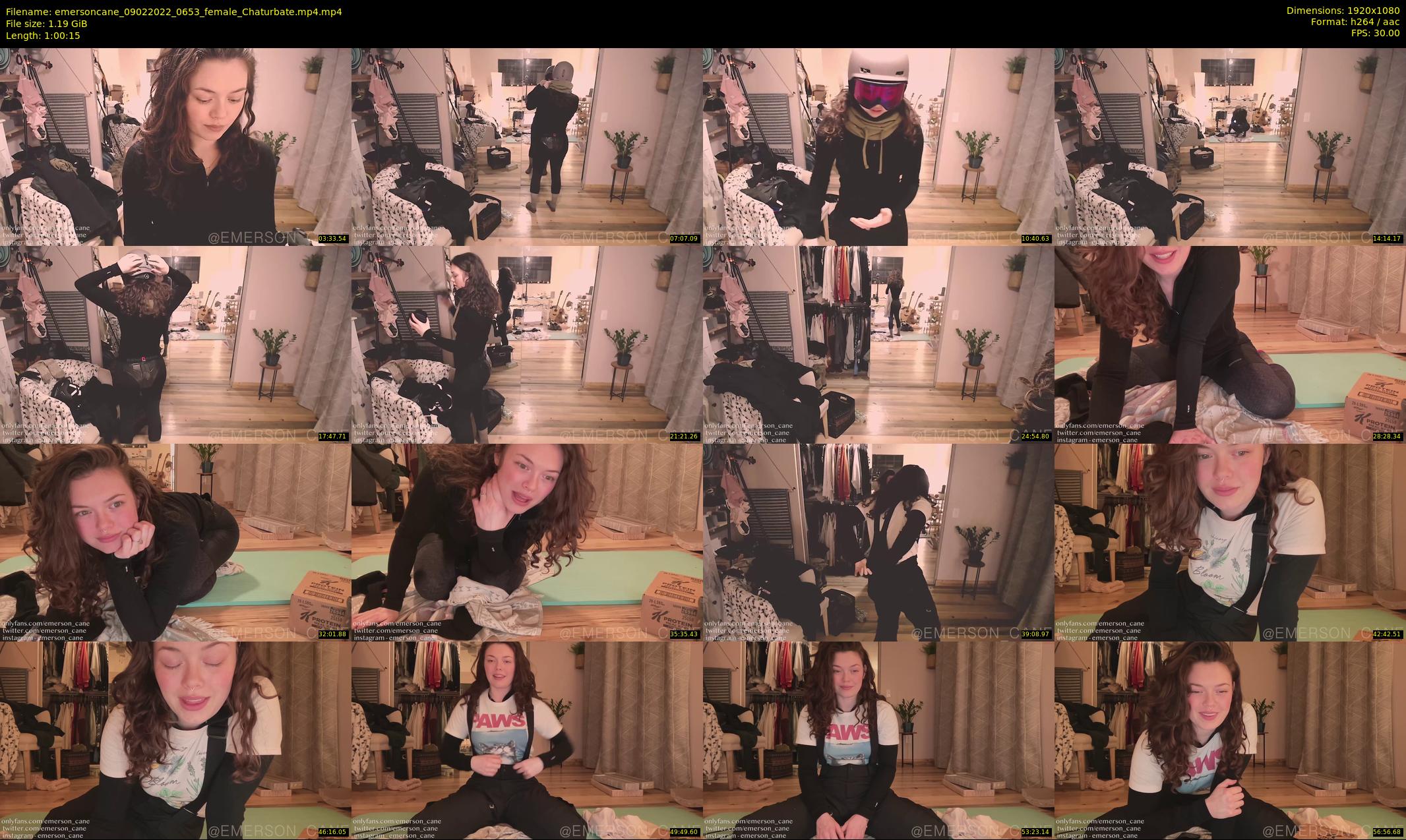 emersoncane — 61 minute Chaturbate female cam show recording, 1080p, Feb 9, 2022