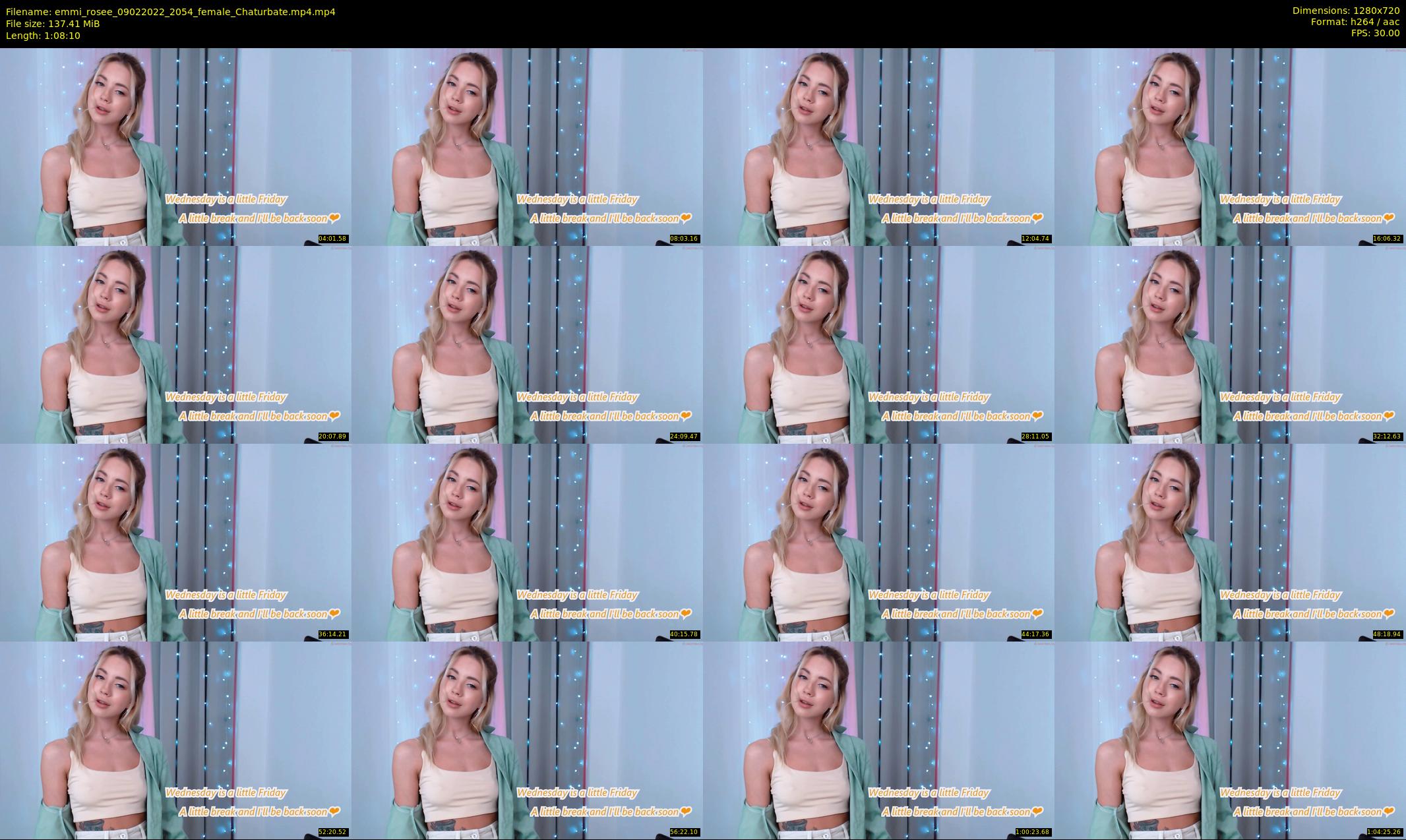 emmi_rosee — 69 minute Chaturbate female cam show recording, 720p, Feb 9, 2022