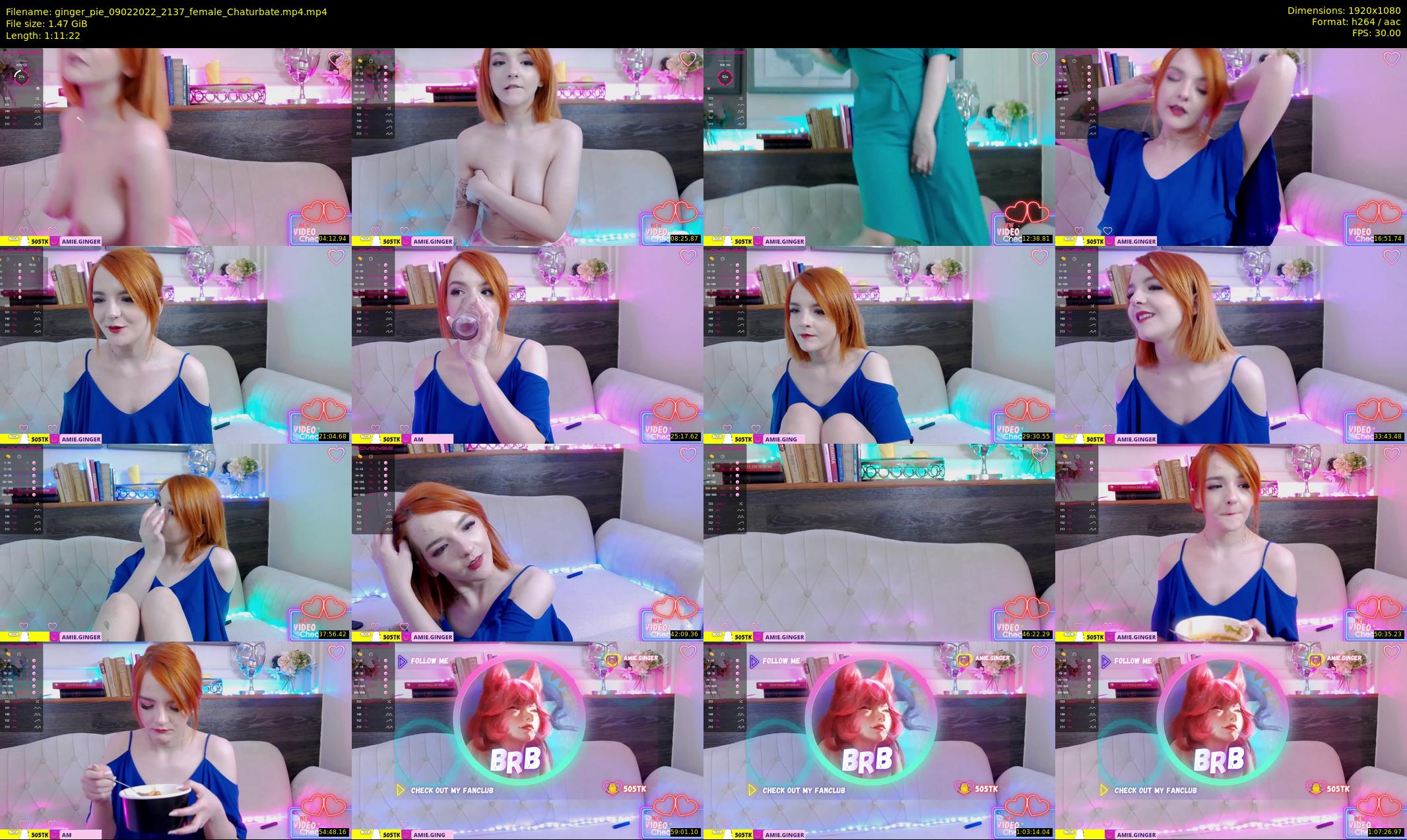 ginger_pie — 72 minute Chaturbate female cam show recording, 1080p, Feb 9, 2022