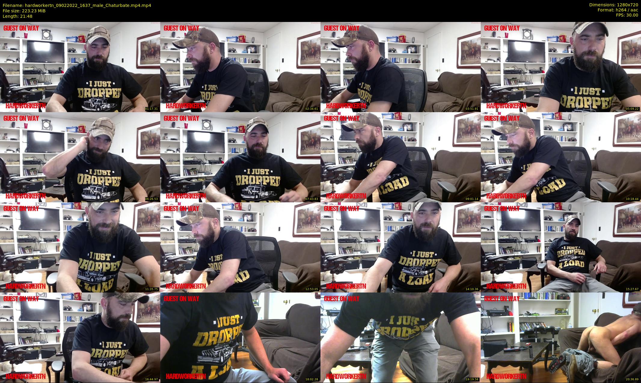 hardworkertn — 22 minute Chaturbate male cam show recording, 720p, Feb 9, 2022