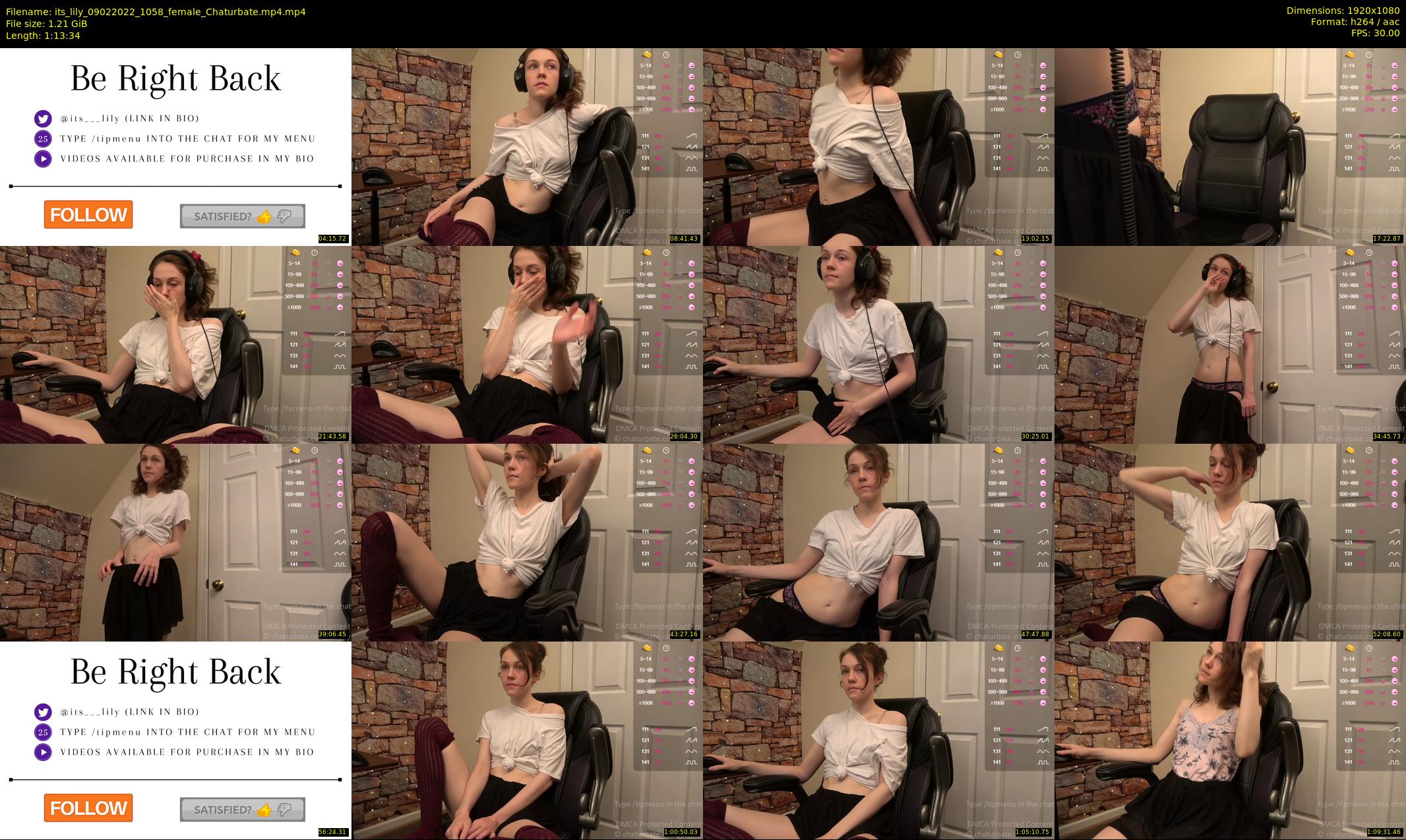 its_lily — 74 minute Chaturbate female cam show recording, 1080p, Feb 9, 2022
