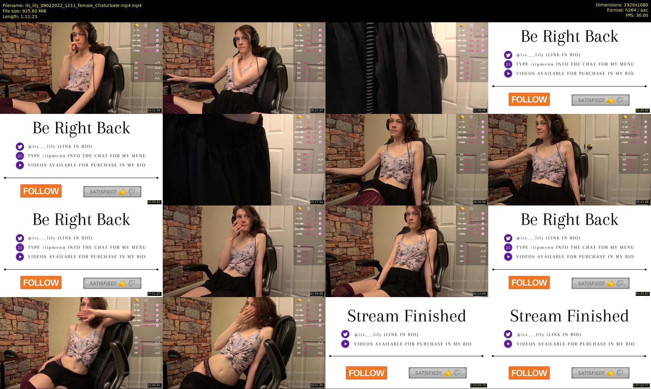 its_lily — 72 minute Chaturbate female cam show recording, 1080p, Feb 9, 2022