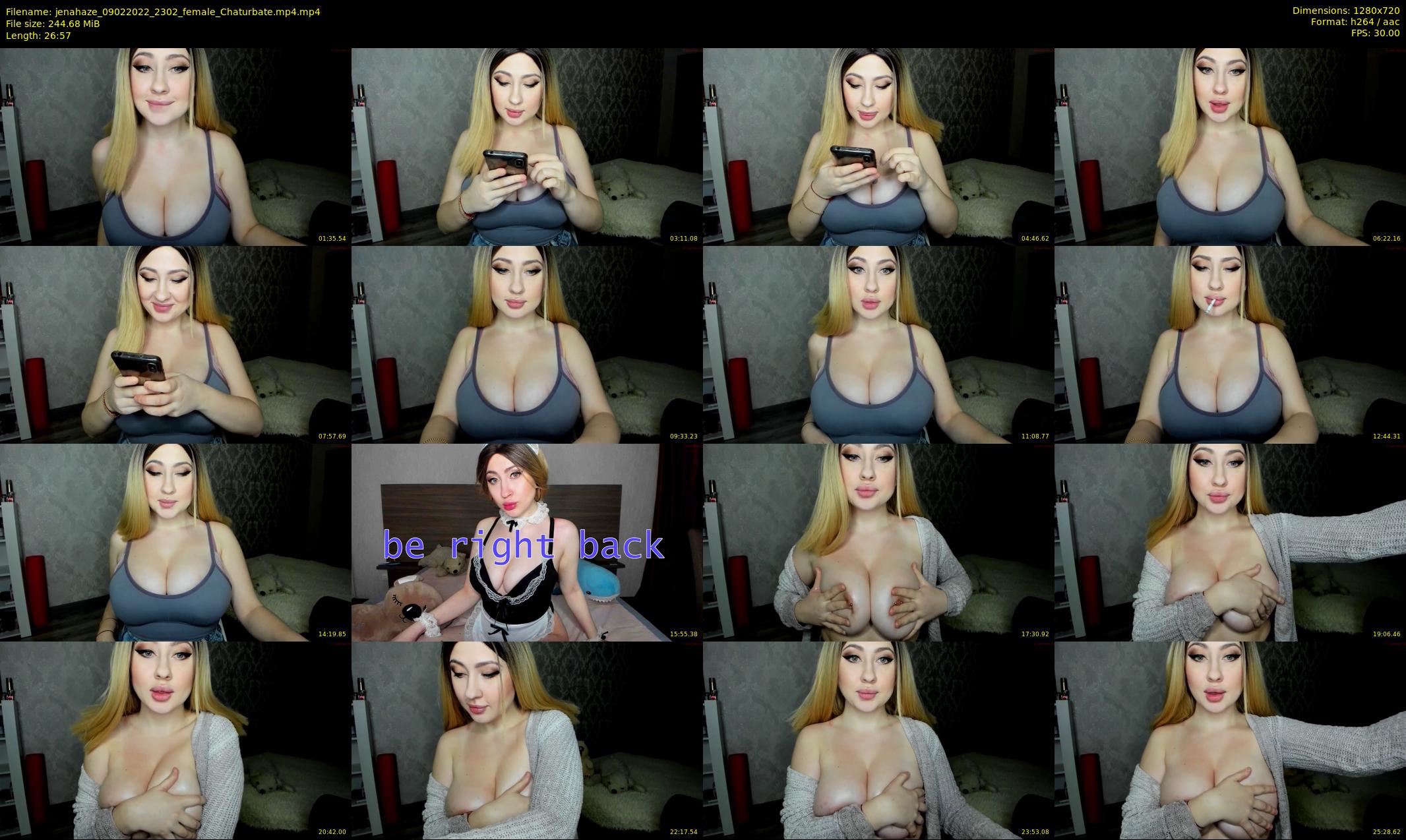 jenahaze — 27 minute Chaturbate female cam show recording, 720p, Feb 9, 2022