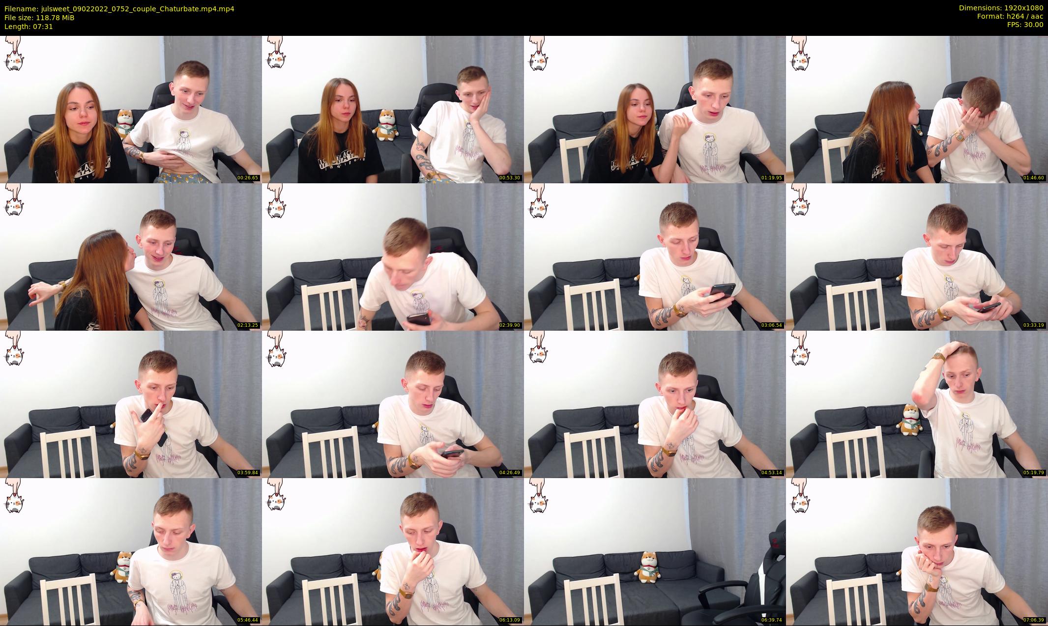 julsweet — 8 minute Chaturbate male cam show recording, 1080p, Feb 9, 2022