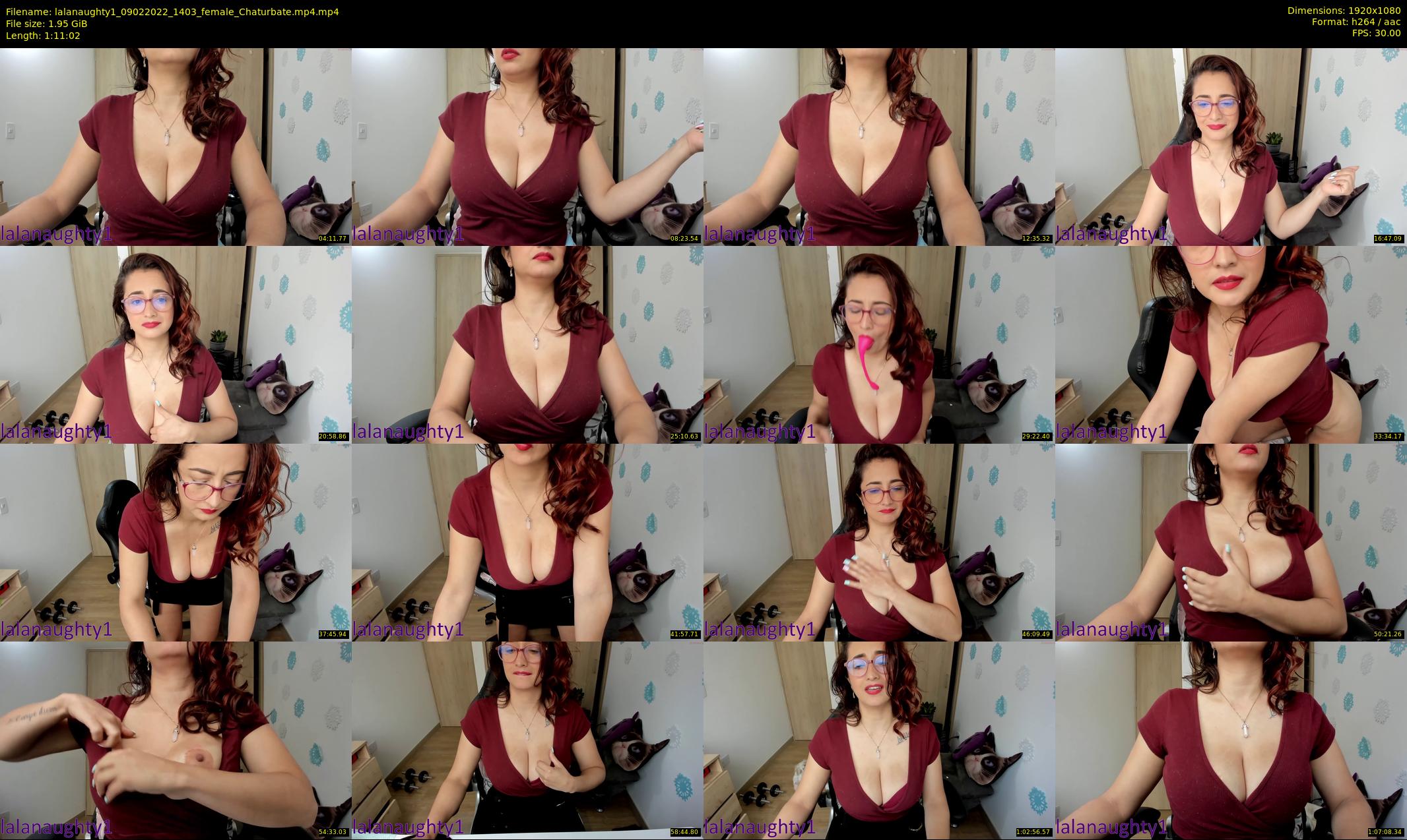 lalanaughty1 — 72 minute Chaturbate female cam show recording, 1080p, Feb 9, 2022