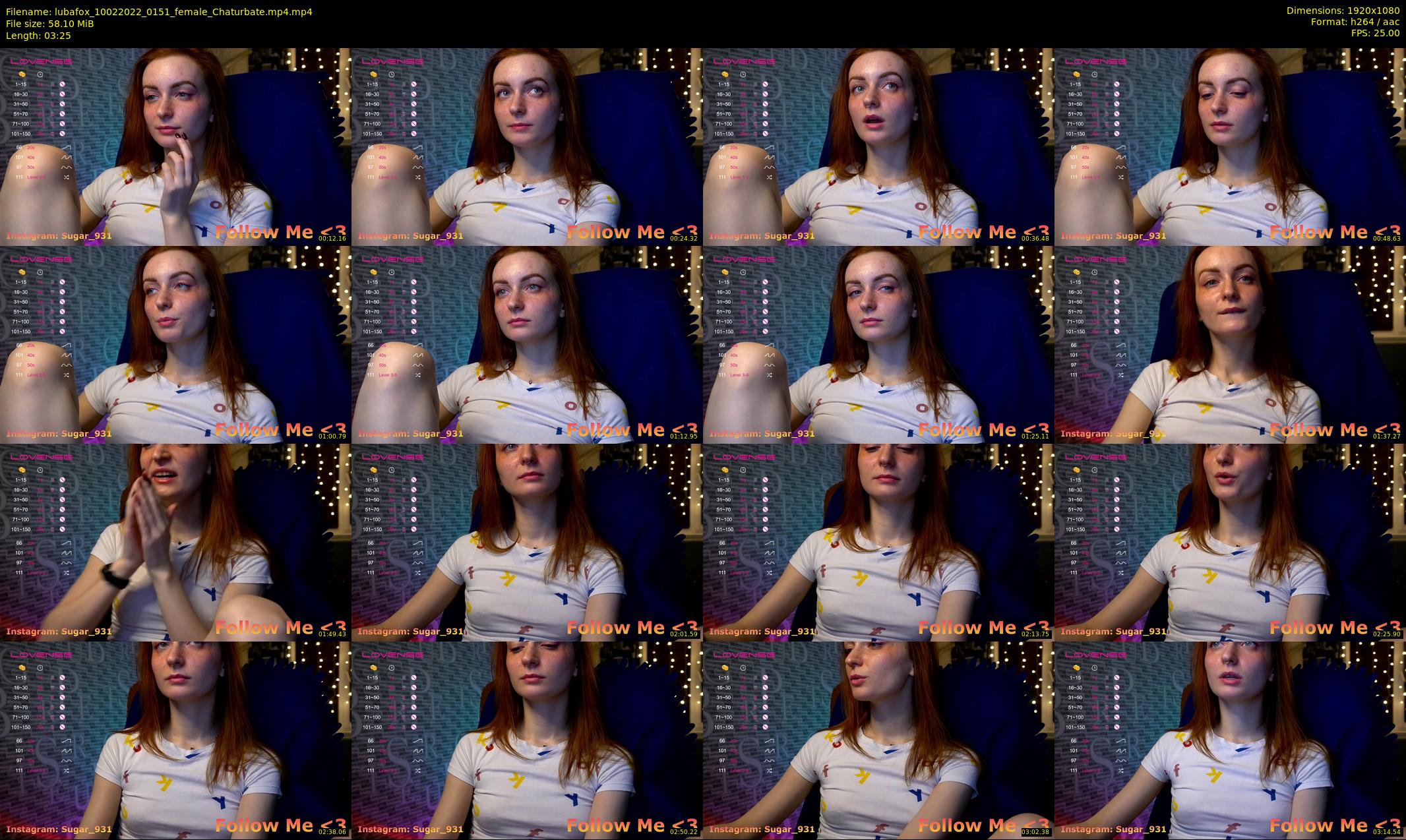 lubafox — 4 minute Chaturbate female cam show recording, 1080p, Feb 10, 2022