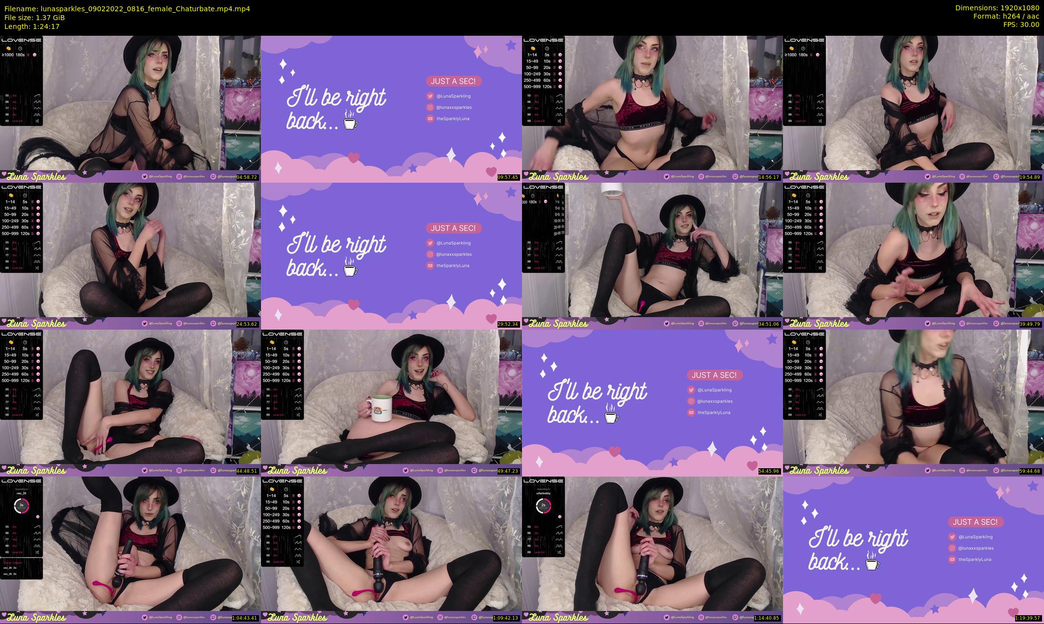 lunasparkles — 85 minute Chaturbate female cam show recording, 1080p, Feb 9, 2022