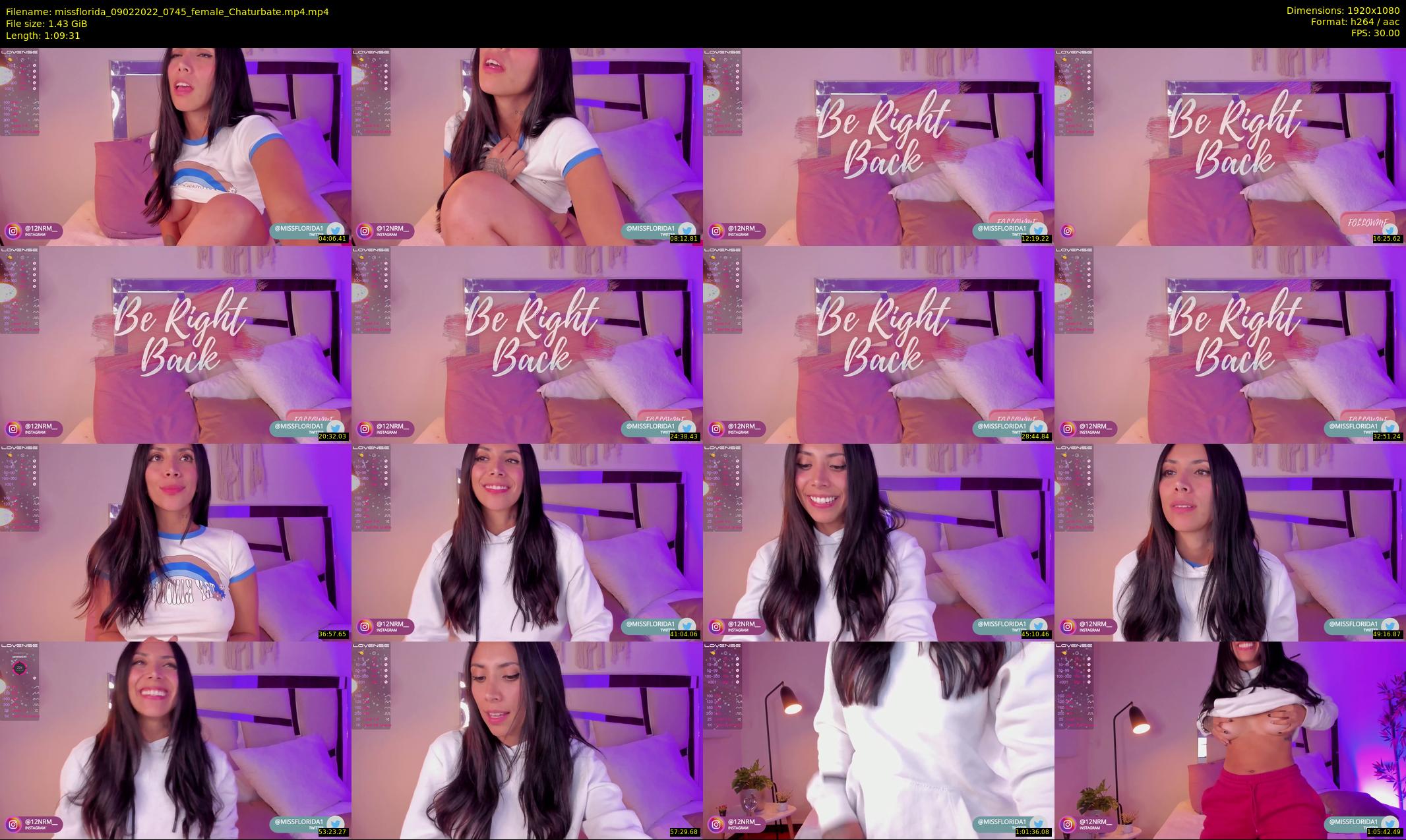 missflorida — 70 minute Chaturbate female cam show recording, 1080p, Feb 9, 2022
