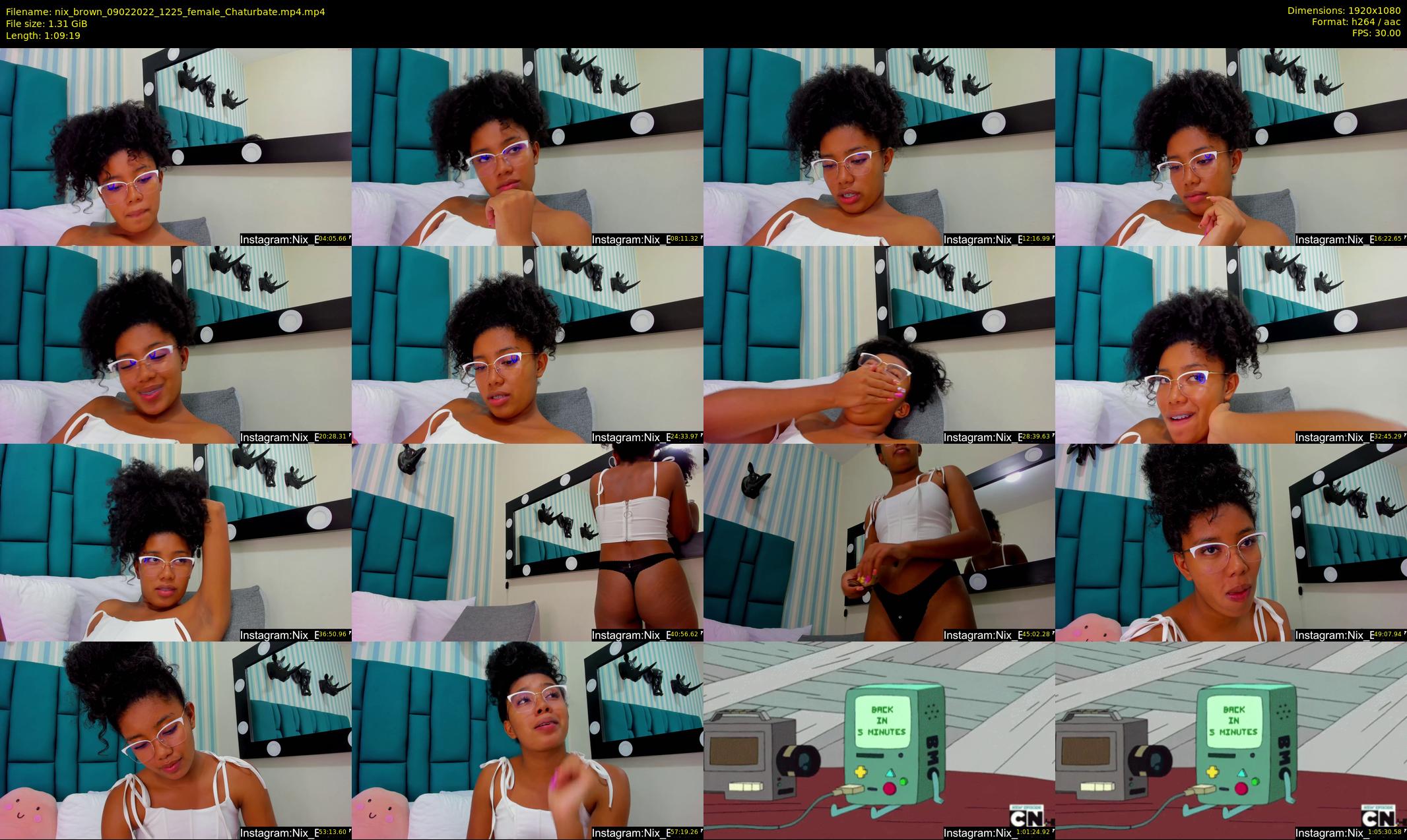nix_brown — 70 minute Chaturbate female cam show recording, 1080p, Feb 9, 2022