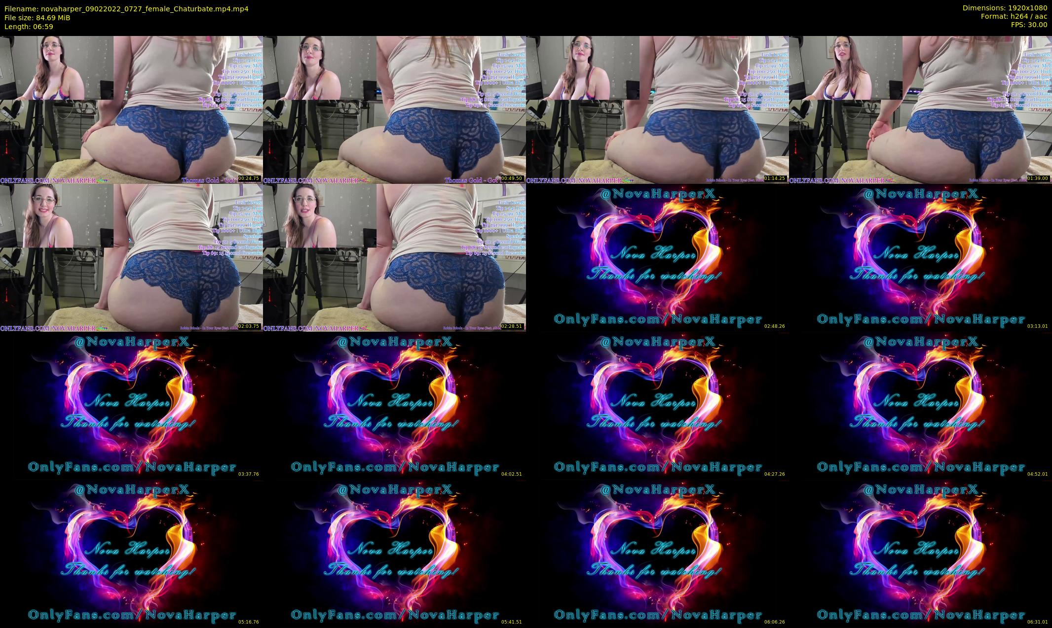 novaharper — 7 minute Chaturbate female cam show recording, 1080p, Feb 9, 2022