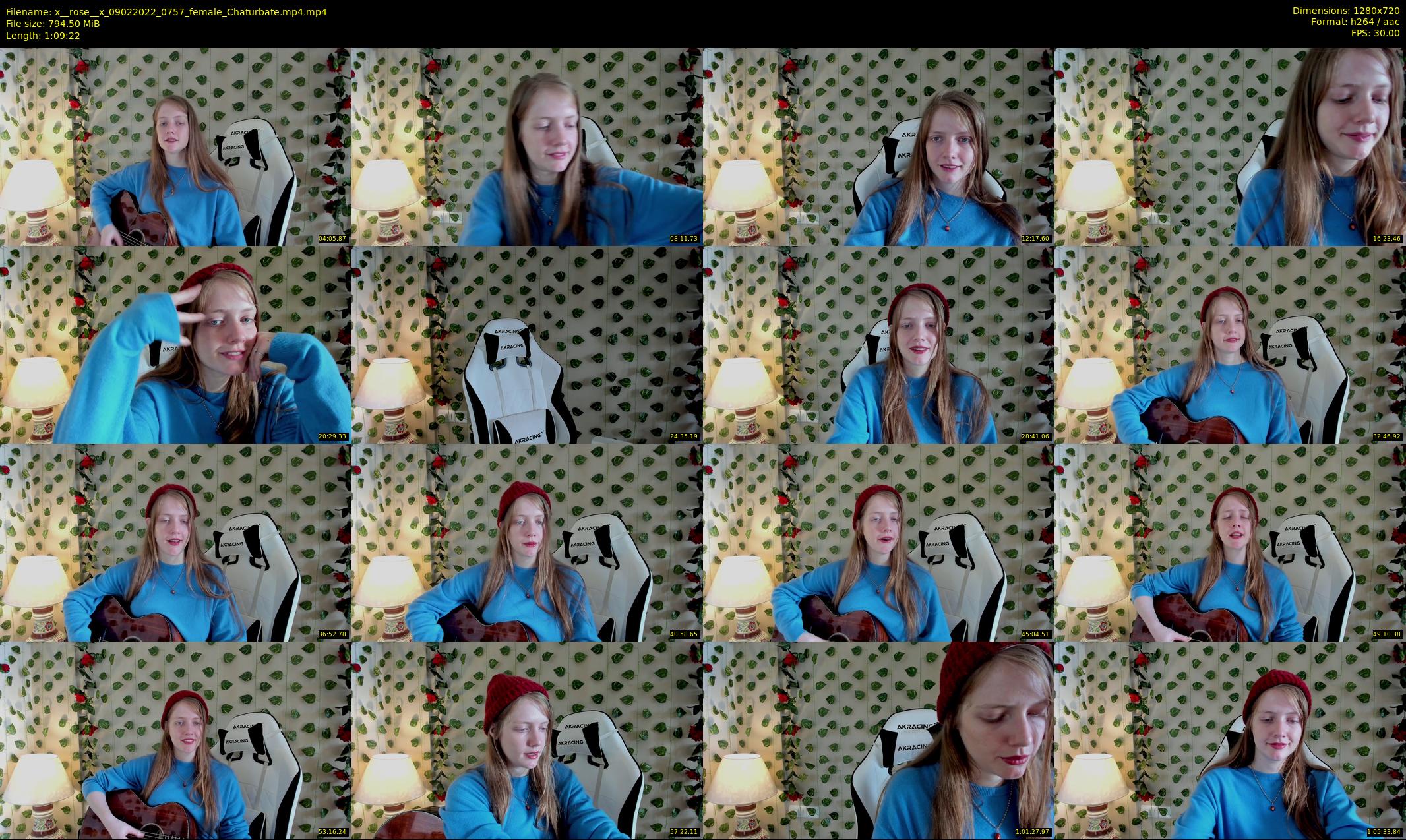 x__rose__x — 70 minute Chaturbate female cam show recording, 720p, Feb 9, 2022