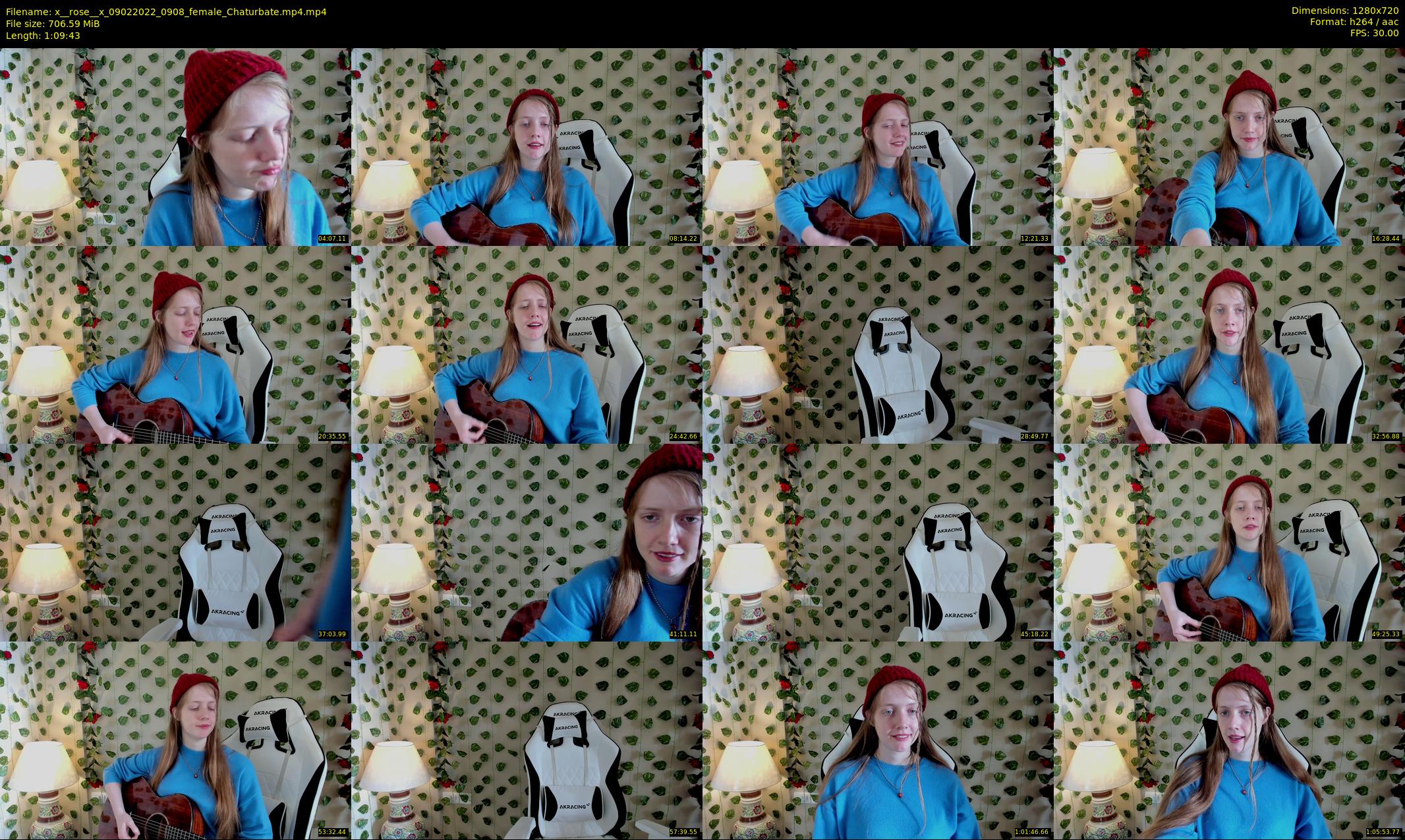 x__rose__x — 70 minute Chaturbate female cam show recording, 720p, Feb 9, 2022