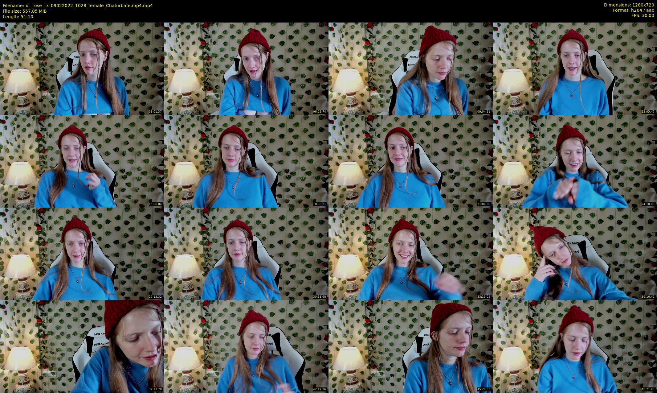 x__rose__x — 52 minute Chaturbate female cam show recording, 720p, Feb 9, 2022