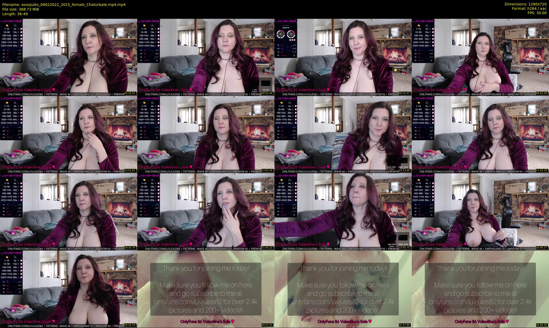 xoxojules — 37 minute Chaturbate female cam show recording, 720p, Feb 9, 2022