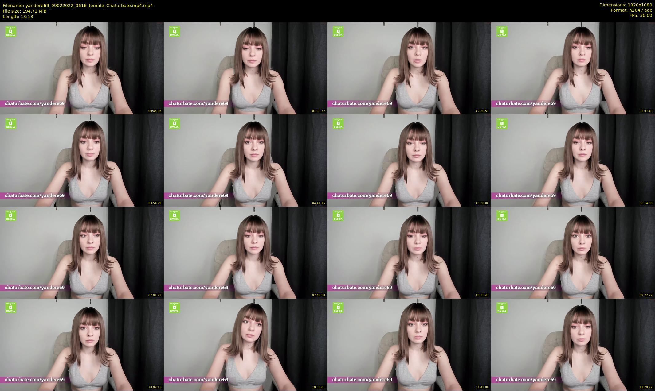 yandere69 — 14 minute Chaturbate female cam show recording, 1080p, Feb 9, 2022