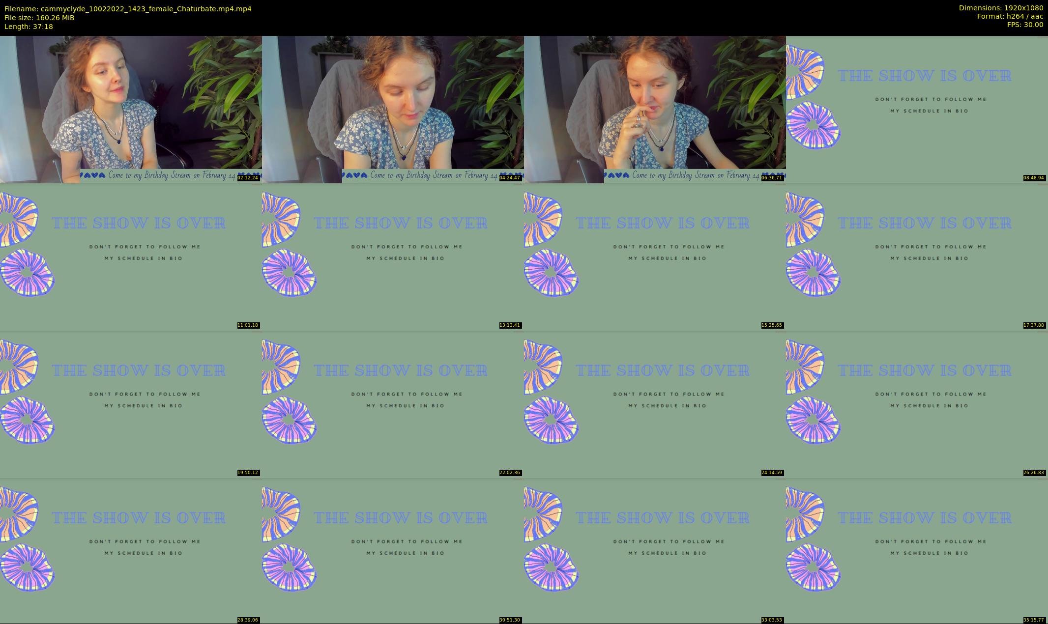 cammyclyde — 38 minute Chaturbate female cam show recording, 1080p, Feb 10, 2022