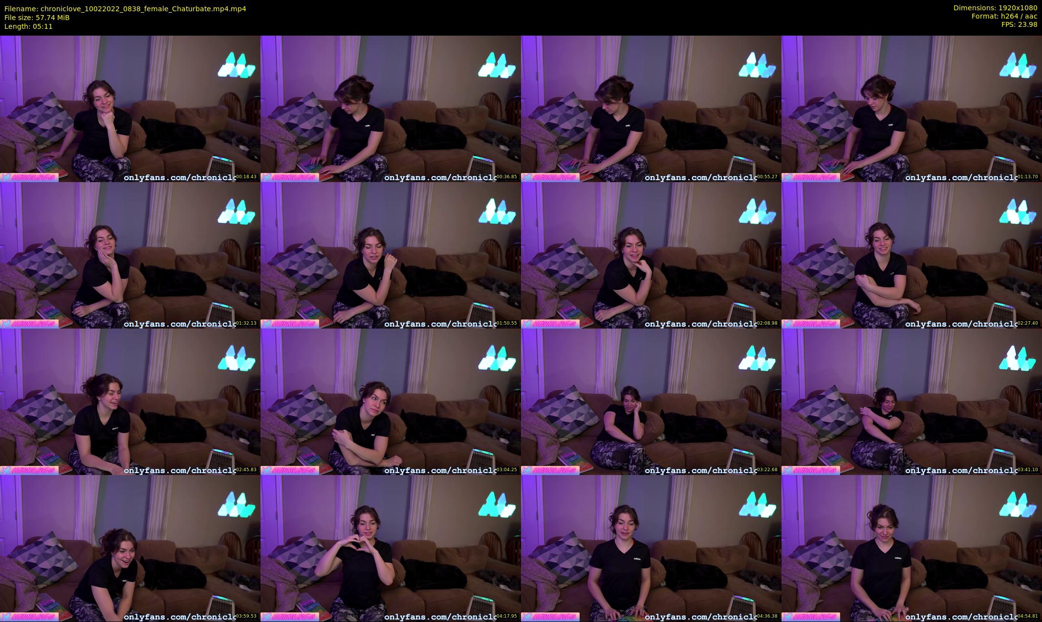 chroniclove — 6 minute Chaturbate female cam show recording, 1080p, Feb 10, 2022